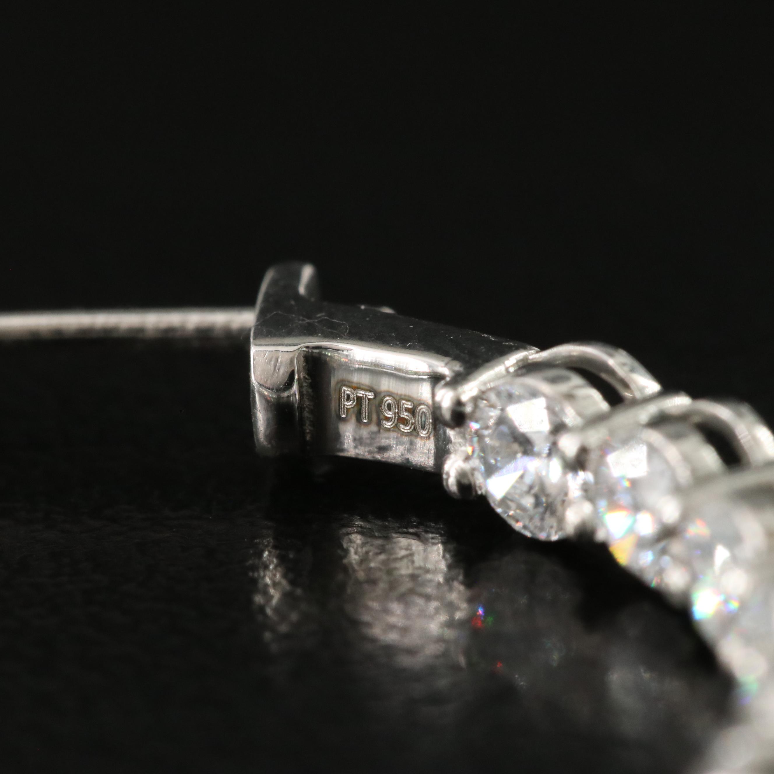 Platinum 5.53 CTW Lab Grown Diamond Inside Out Hoop Earrings