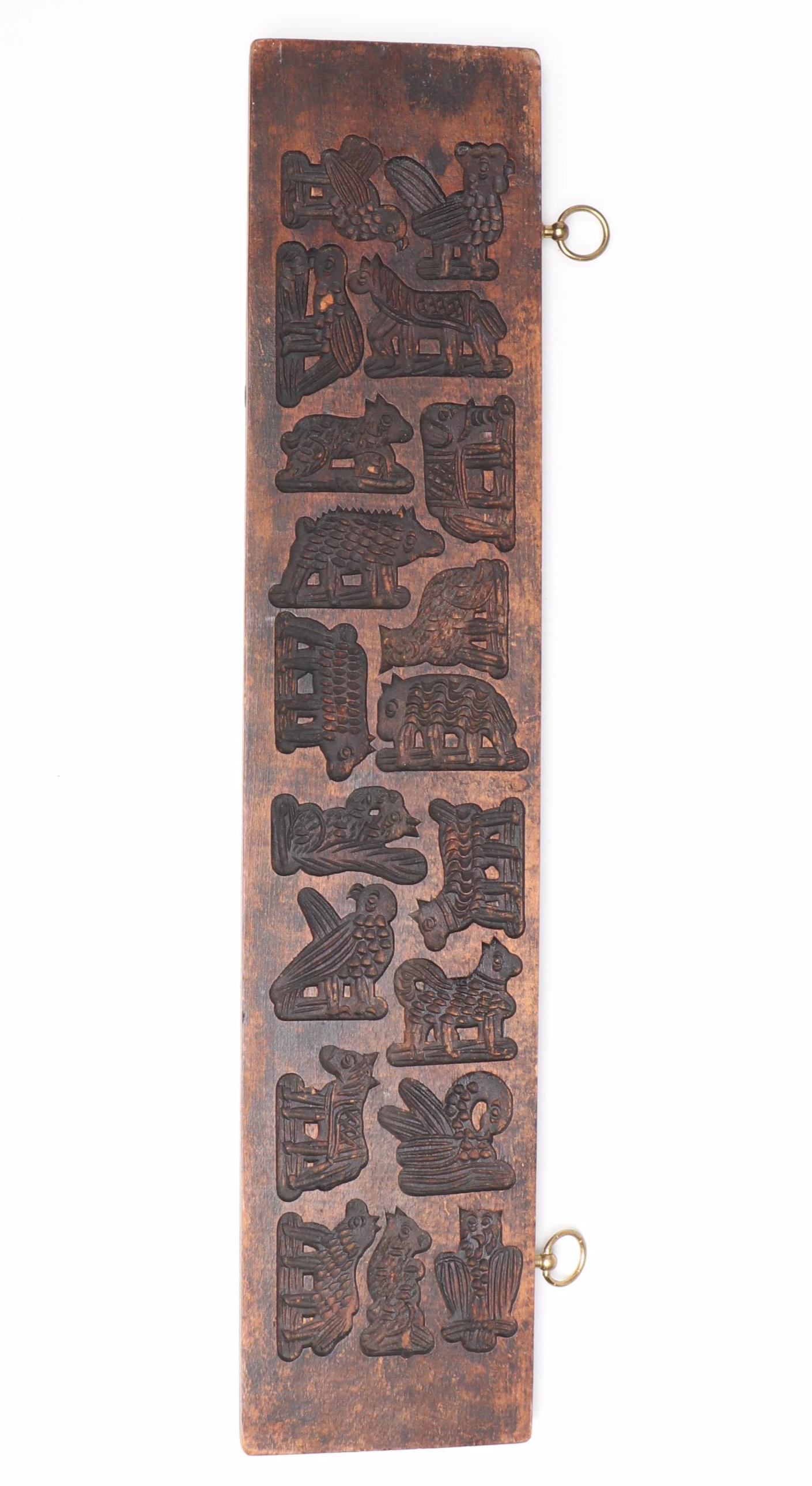 European Wood Carved Gingerbread Mold Repurposed Hanging Wall Décor