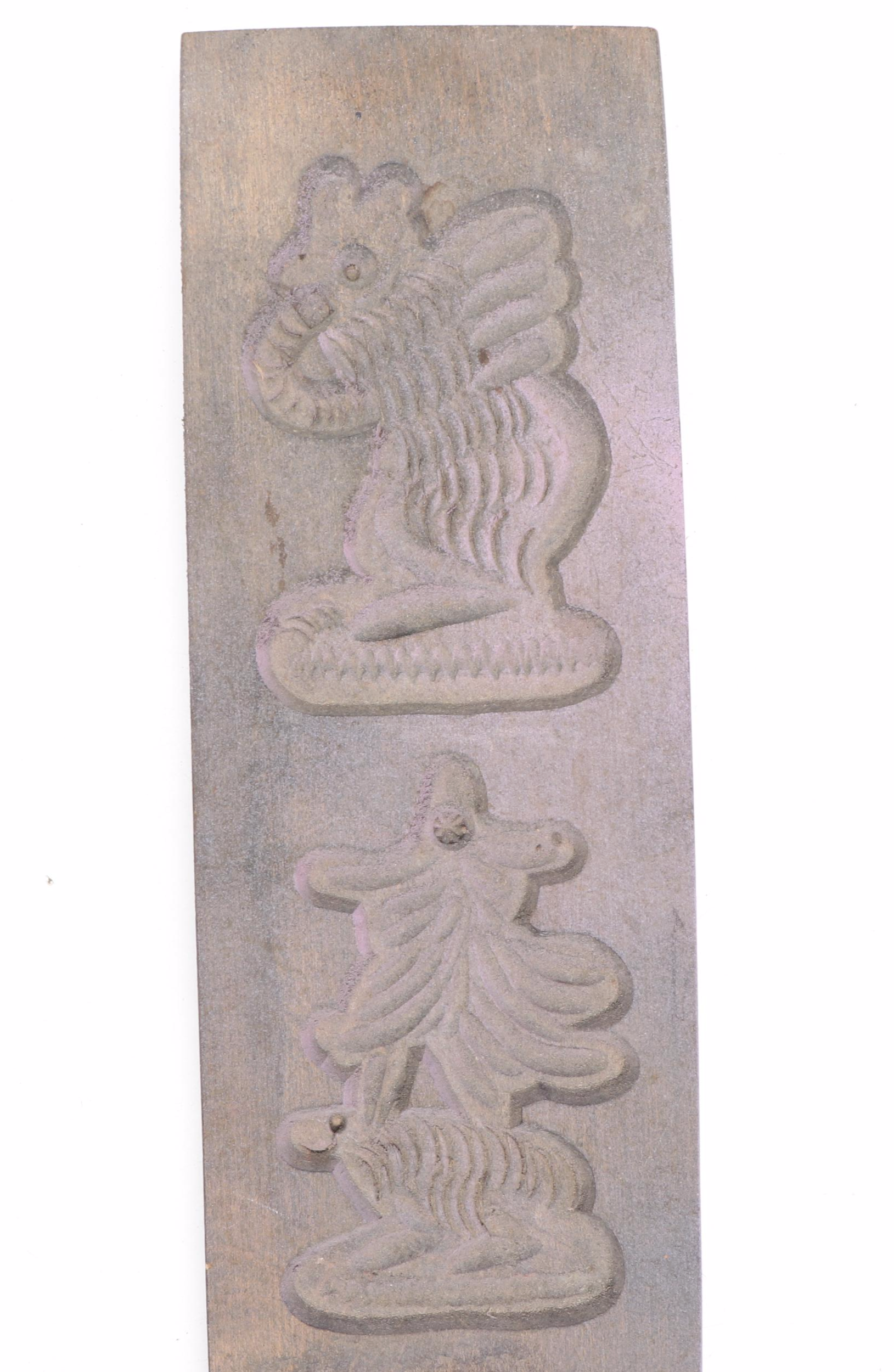 European Wood Carved Gingerbread Mold Repurposed Hanging Wall Décor