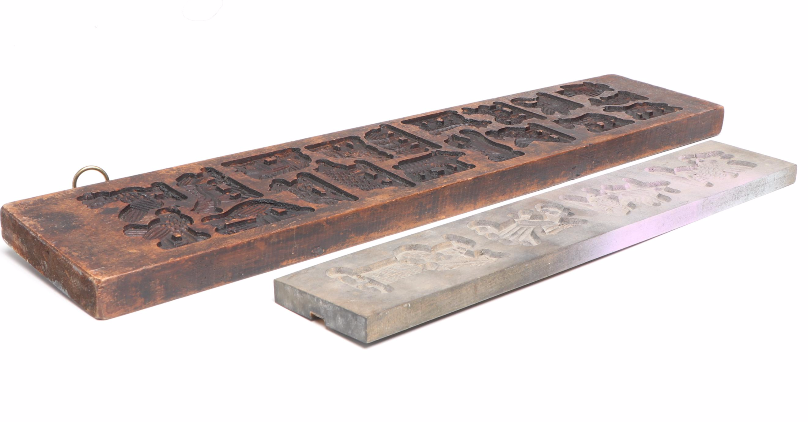 European Wood Carved Gingerbread Mold Repurposed Hanging Wall Décor