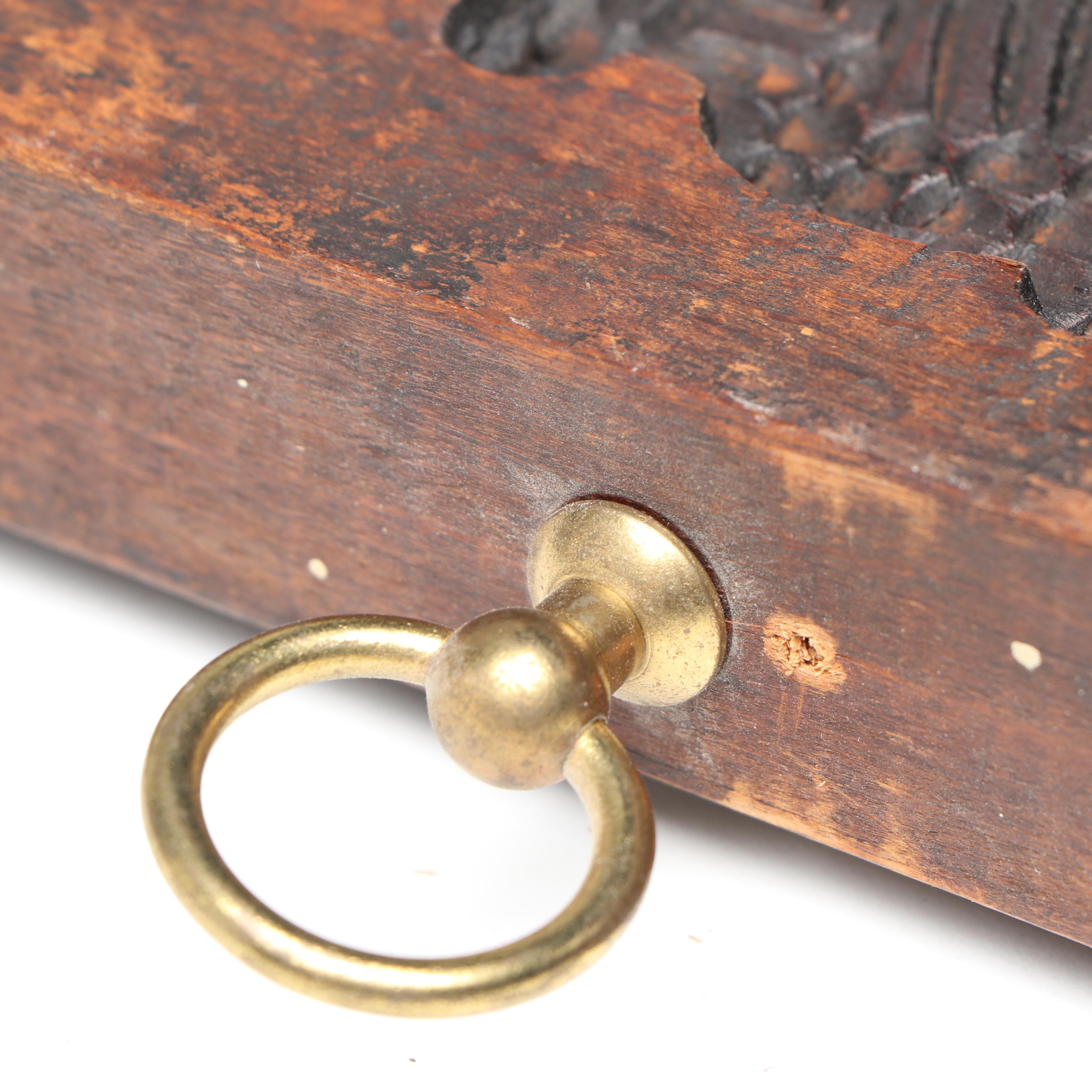 European Wood Carved Gingerbread Mold Repurposed Hanging Wall Décor