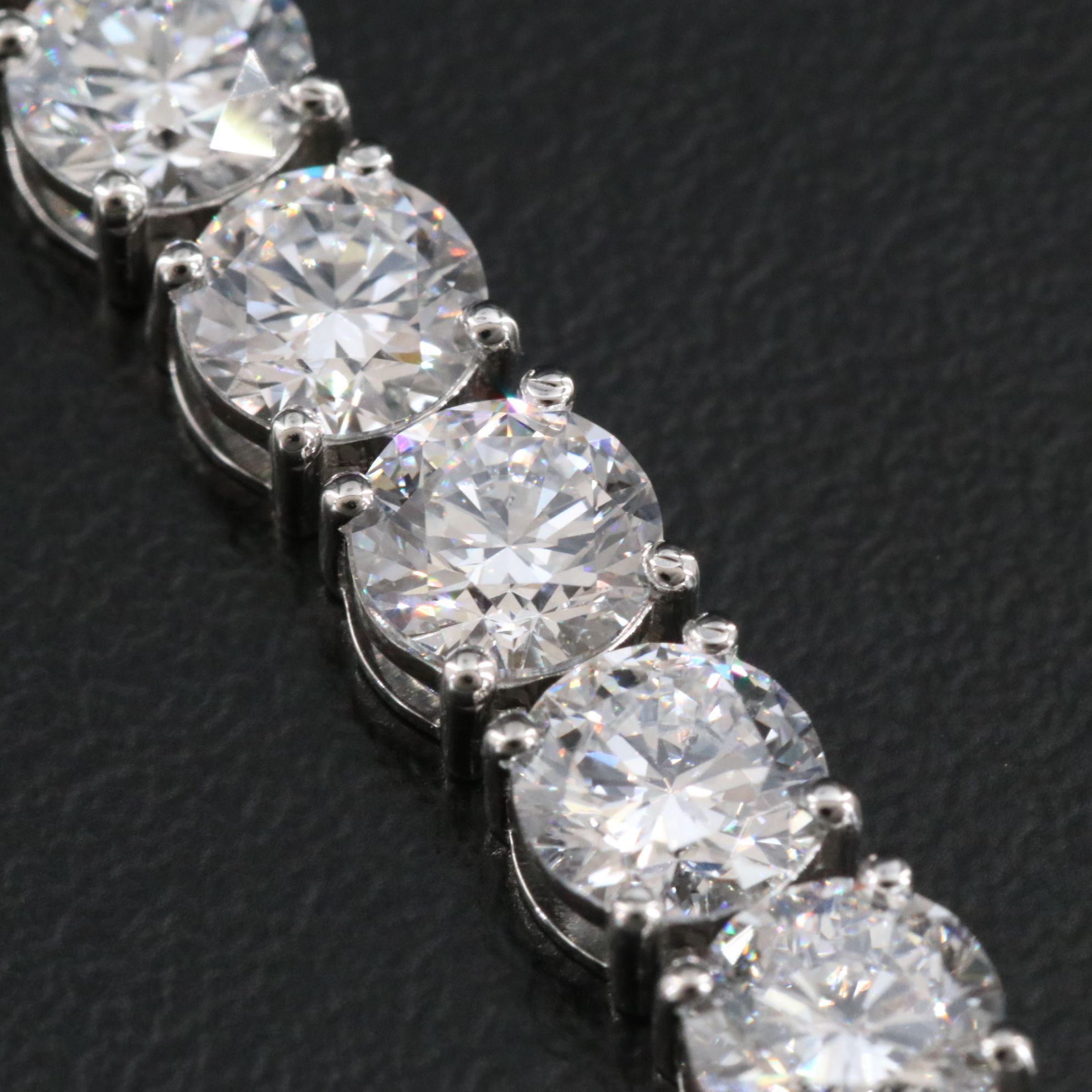 Platinum 16.07 CTW Lab Grown Diamond Line Bracelet