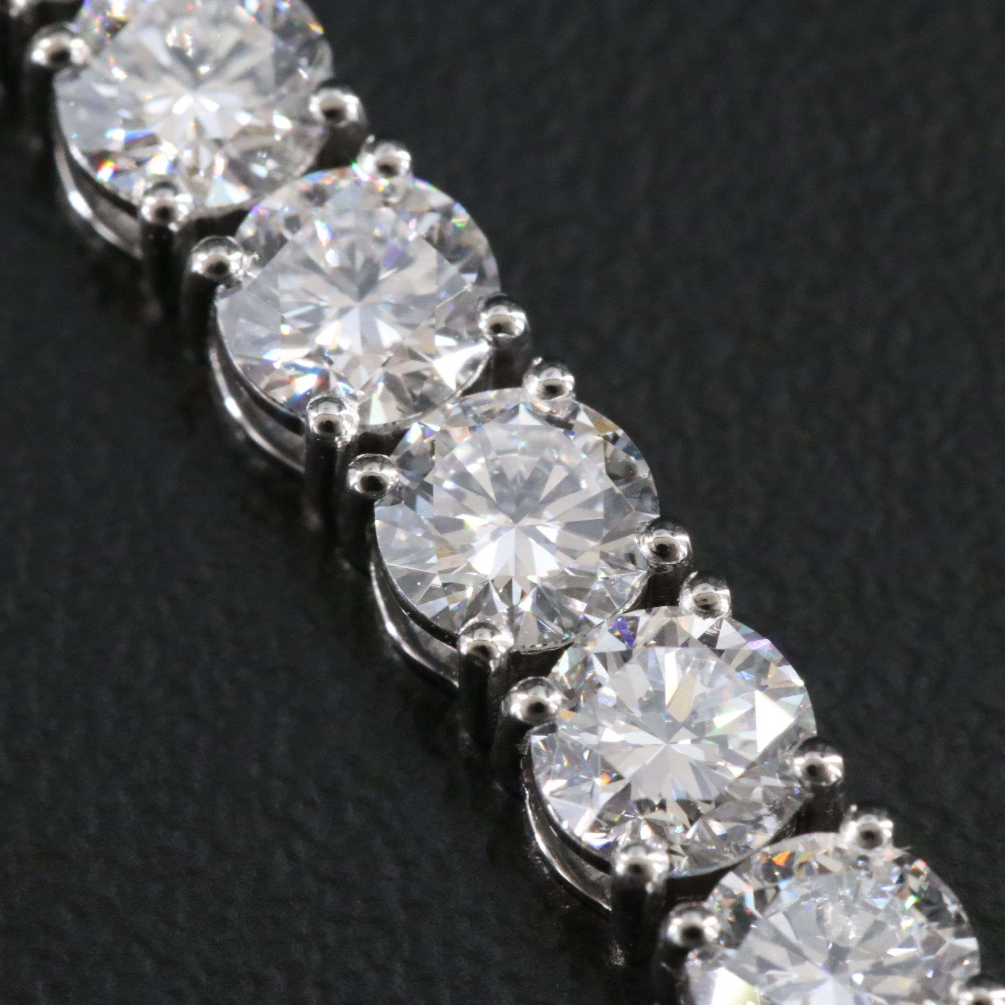 Platinum 12.15 CTW Lab Grown Diamond Line Bracelet