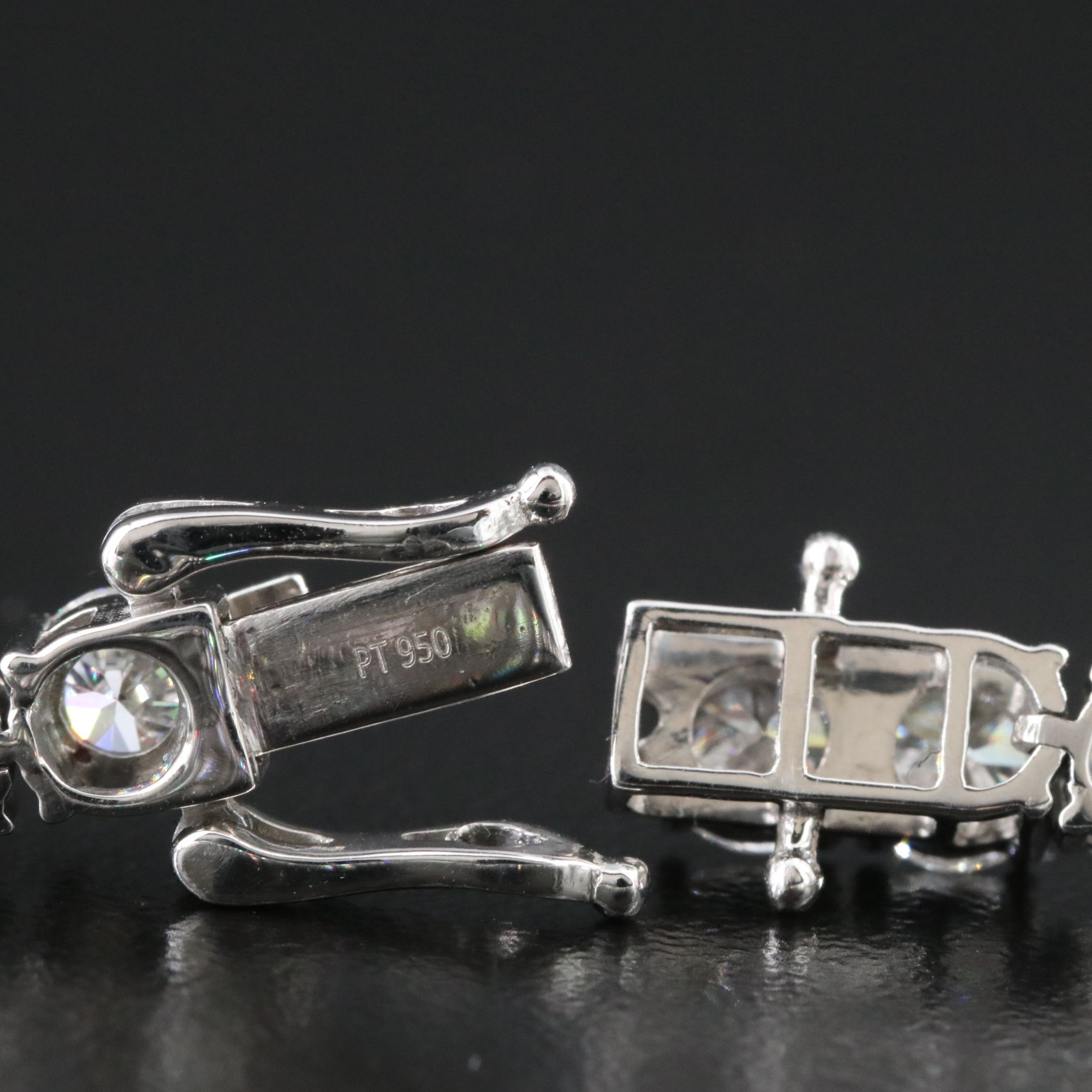 Platinum 12.15 CTW Lab Grown Diamond Line Bracelet