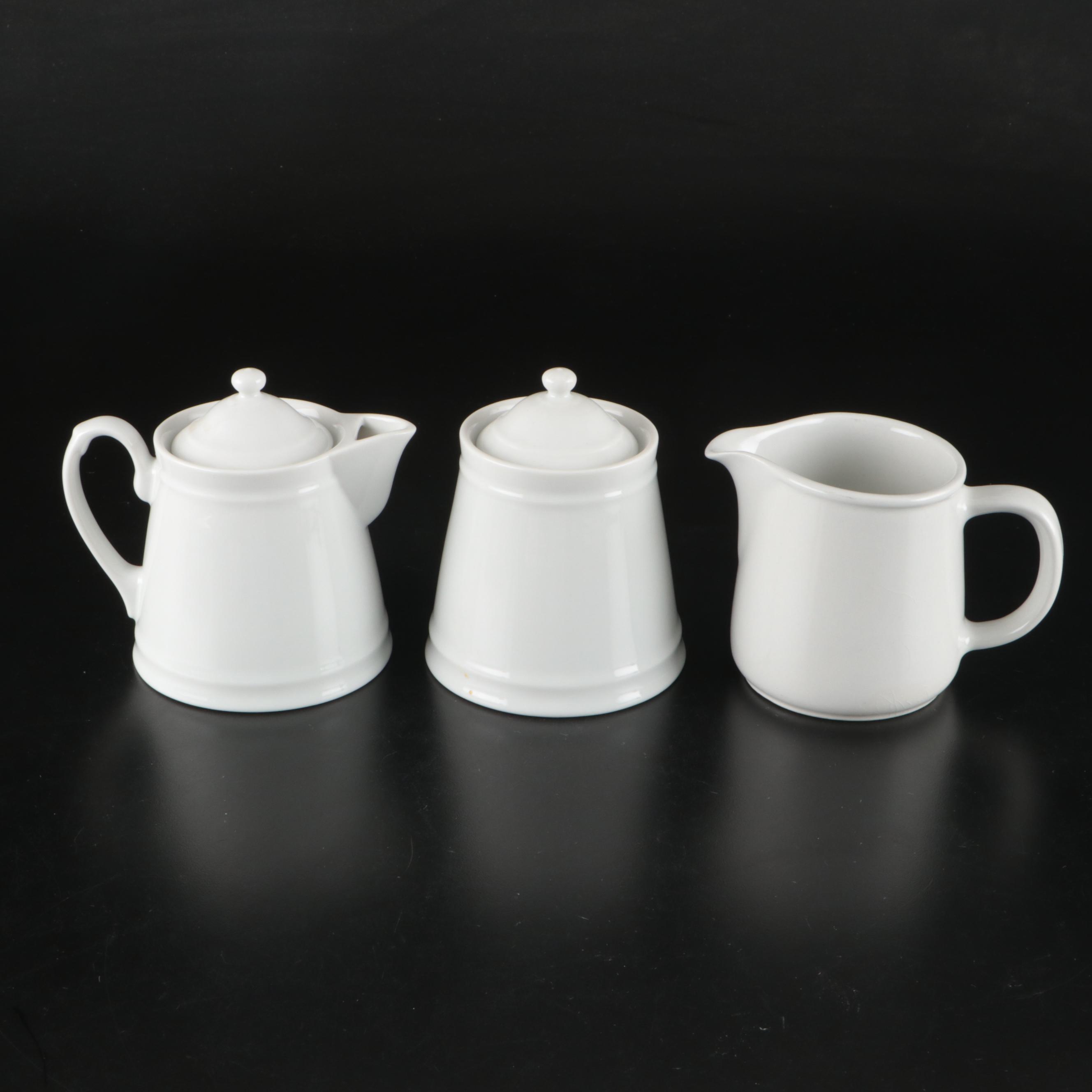 Williams-Sonoma "Brasserie" Cream and Sugar Set with Other Ceramic Tableware