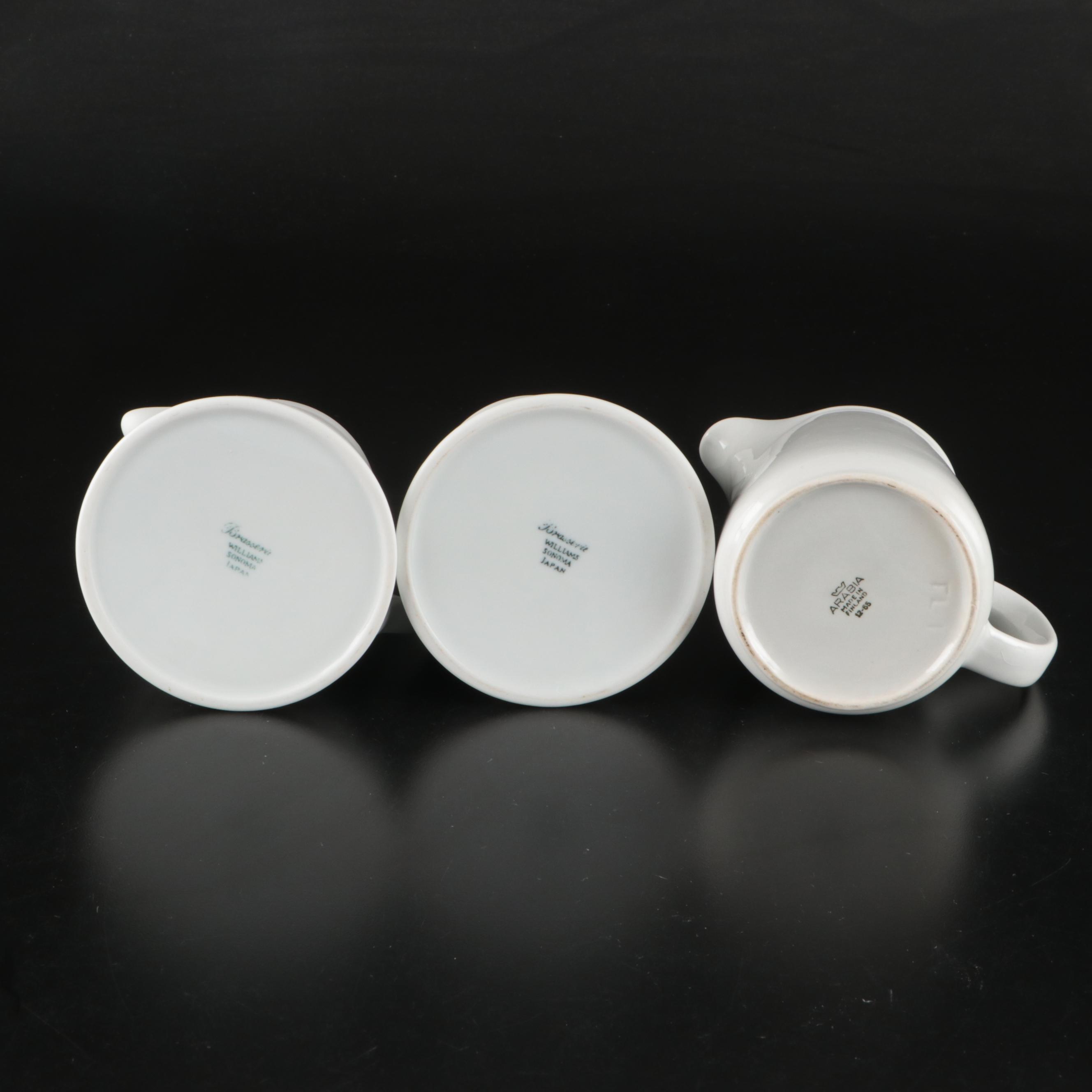 Williams-Sonoma "Brasserie" Cream and Sugar Set with Other Ceramic Tableware
