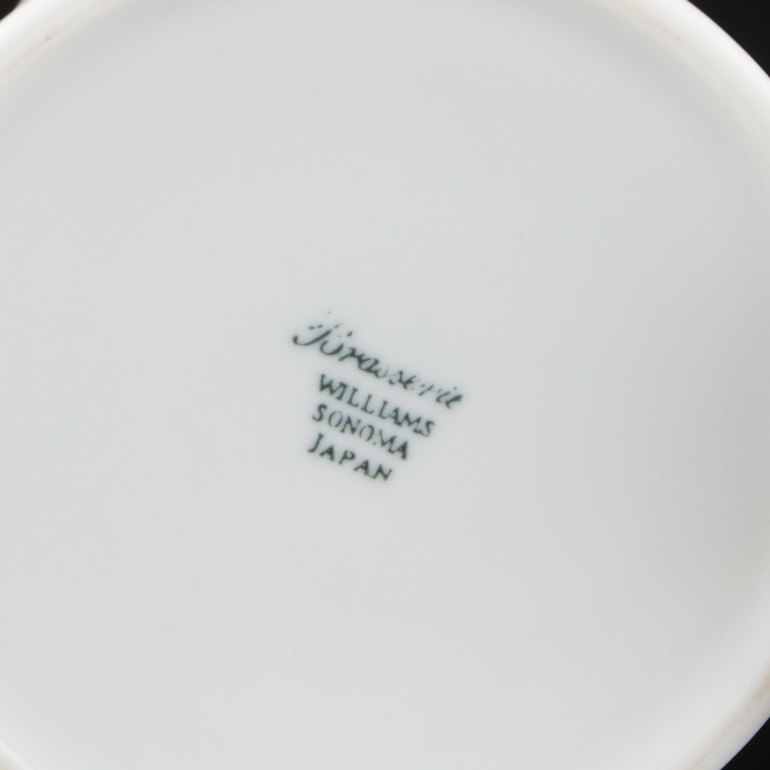 Williams-Sonoma "Brasserie" Cream and Sugar Set with Other Ceramic Tableware