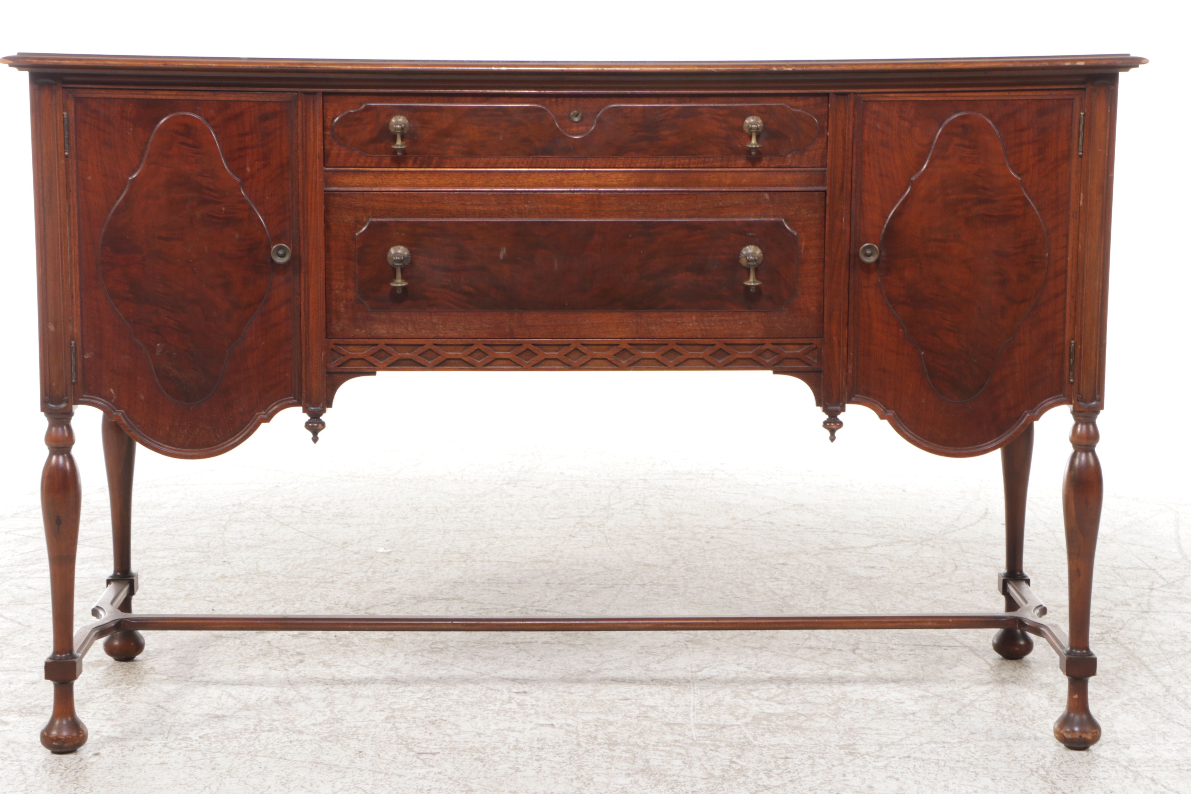 Royal Mantel and Furniture Co. Edwardian Style Mahogany Sideboard with Mirror