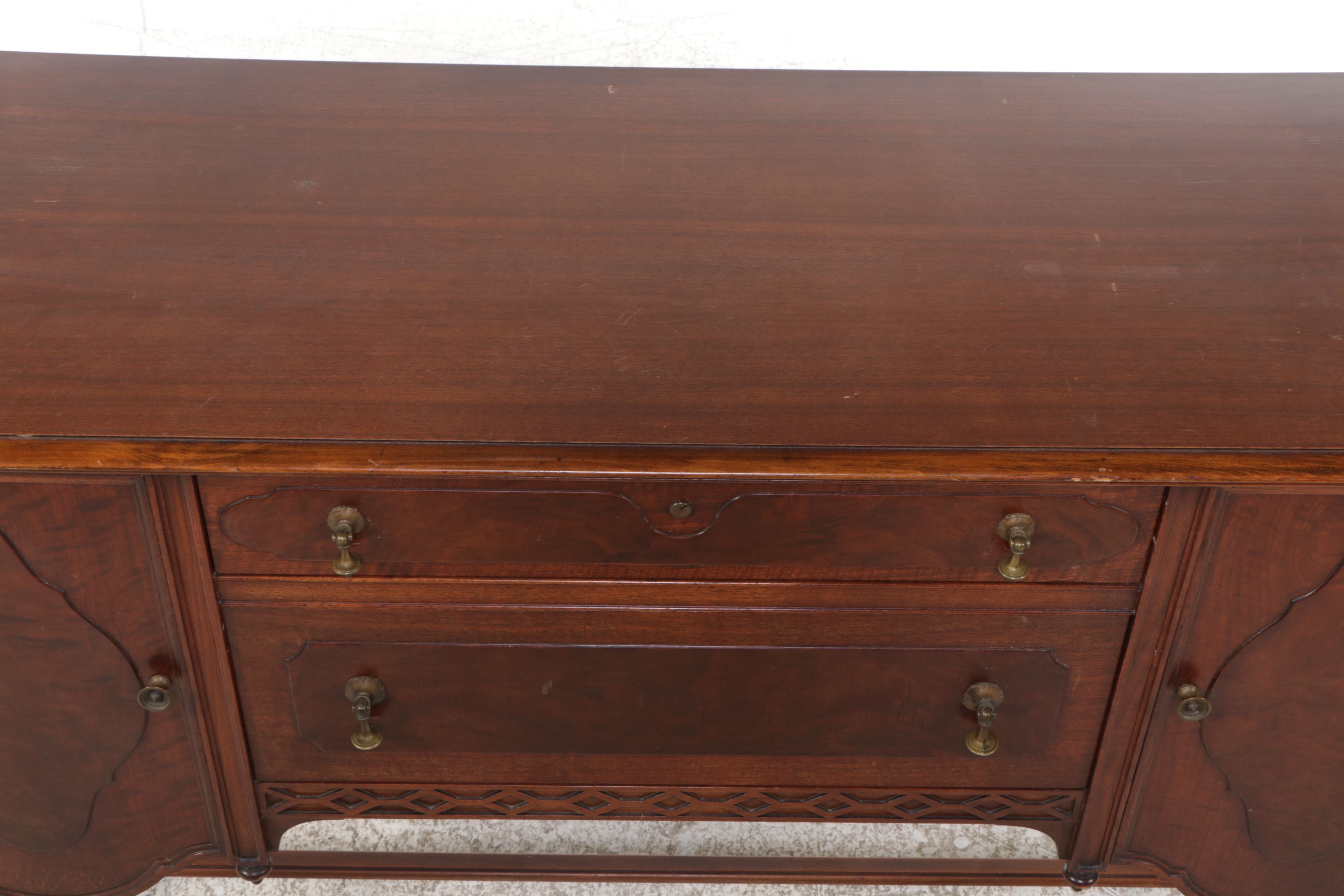 Royal Mantel and Furniture Co. Edwardian Style Mahogany Sideboard with Mirror