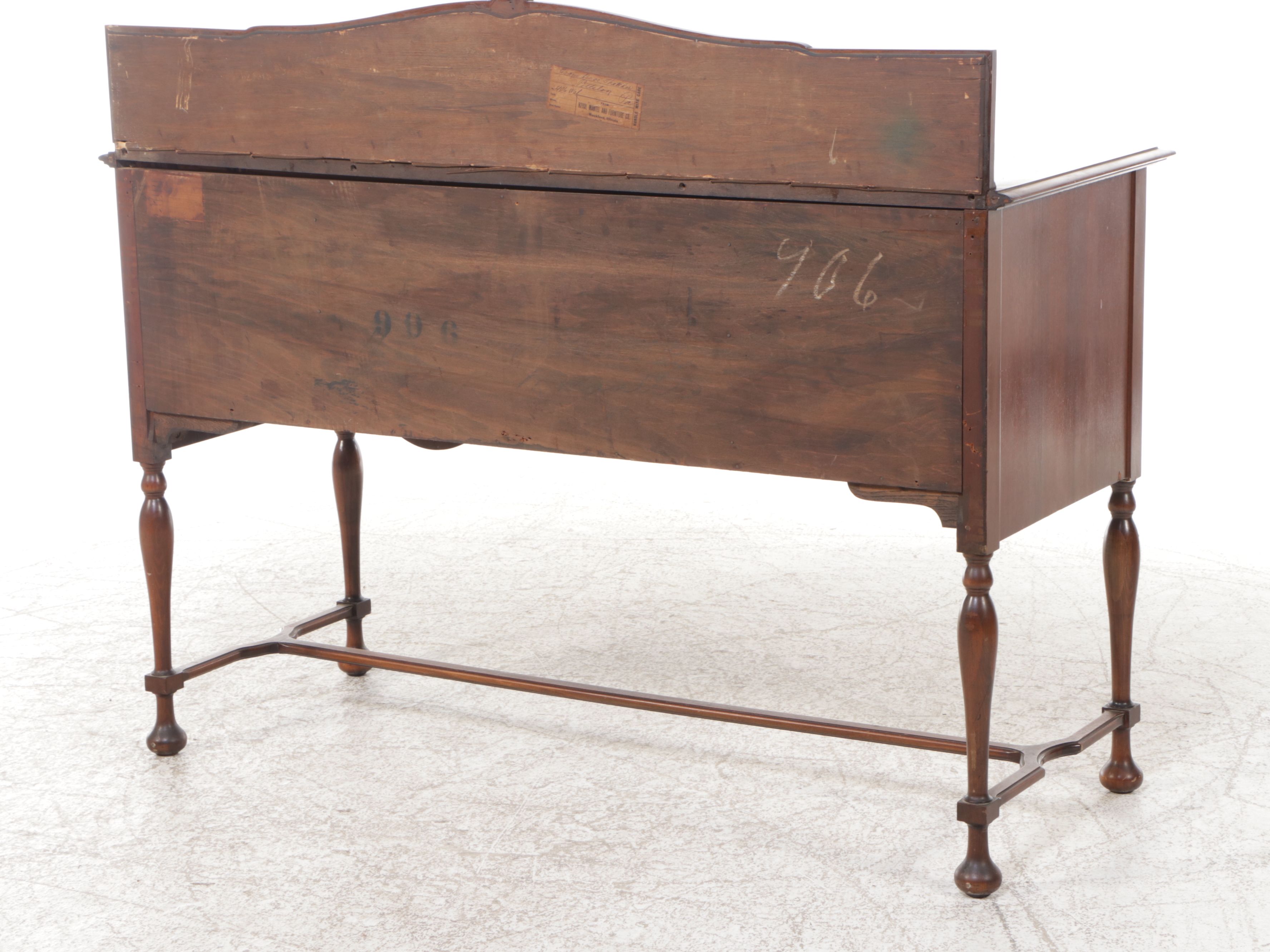 Royal Mantel and Furniture Co. Edwardian Style Mahogany Sideboard with Mirror
