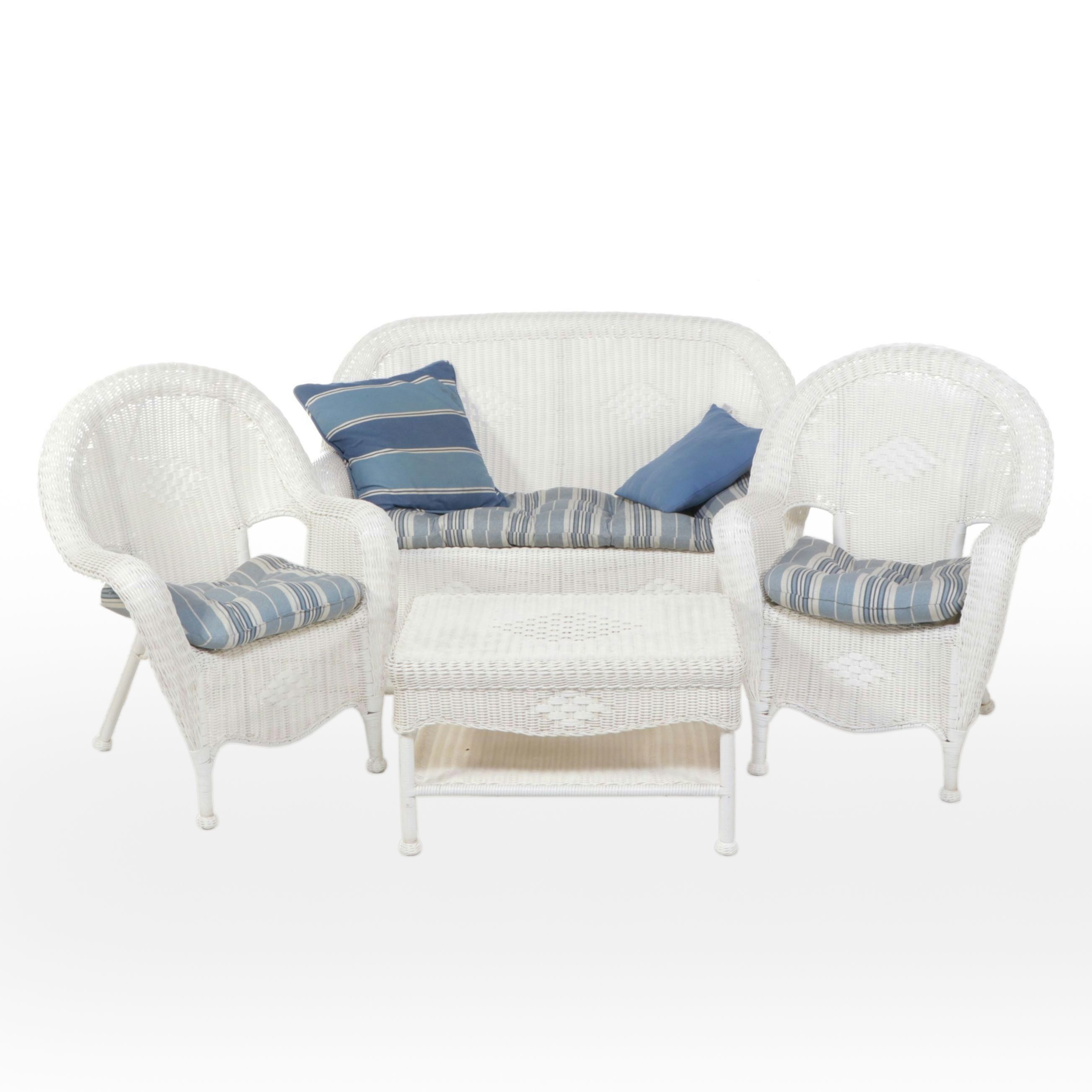 Hampton Bay PE Rattan Four-Piece Patio Lounge Set