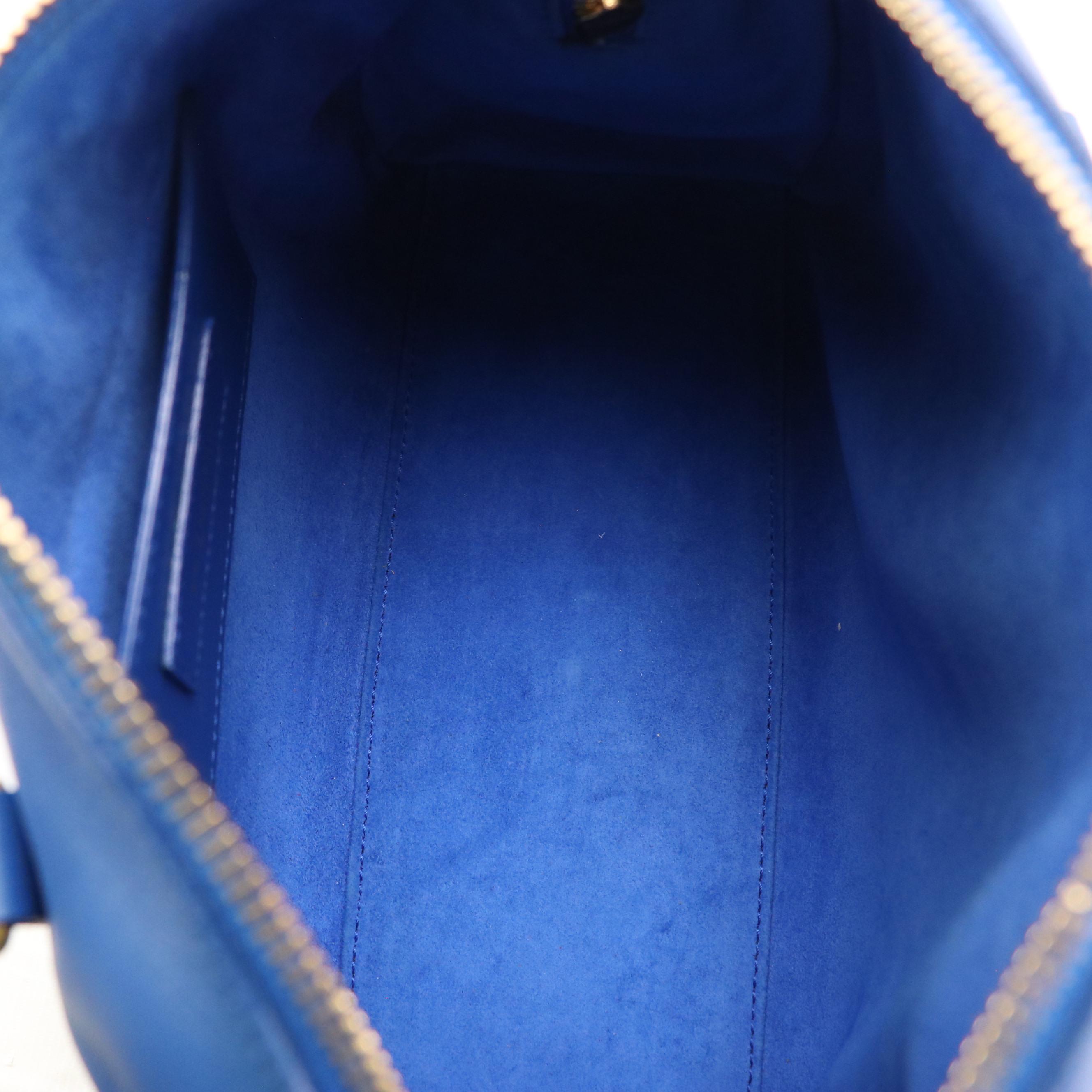 Saint Laurent Two-Way Baby Duffel Bag in Cobalt Blue Calfskin Leather