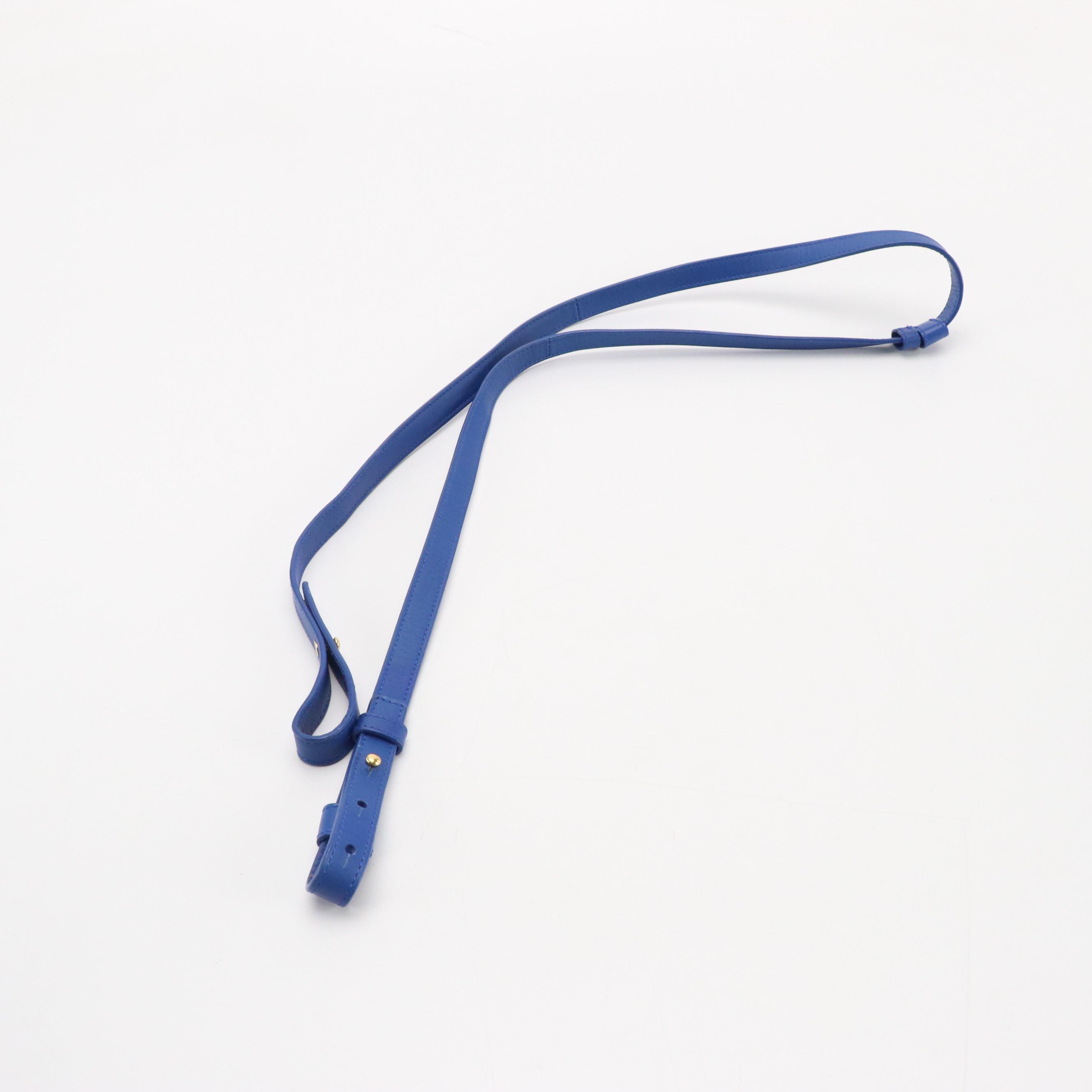 Saint Laurent Two-Way Baby Duffel Bag in Cobalt Blue Calfskin Leather