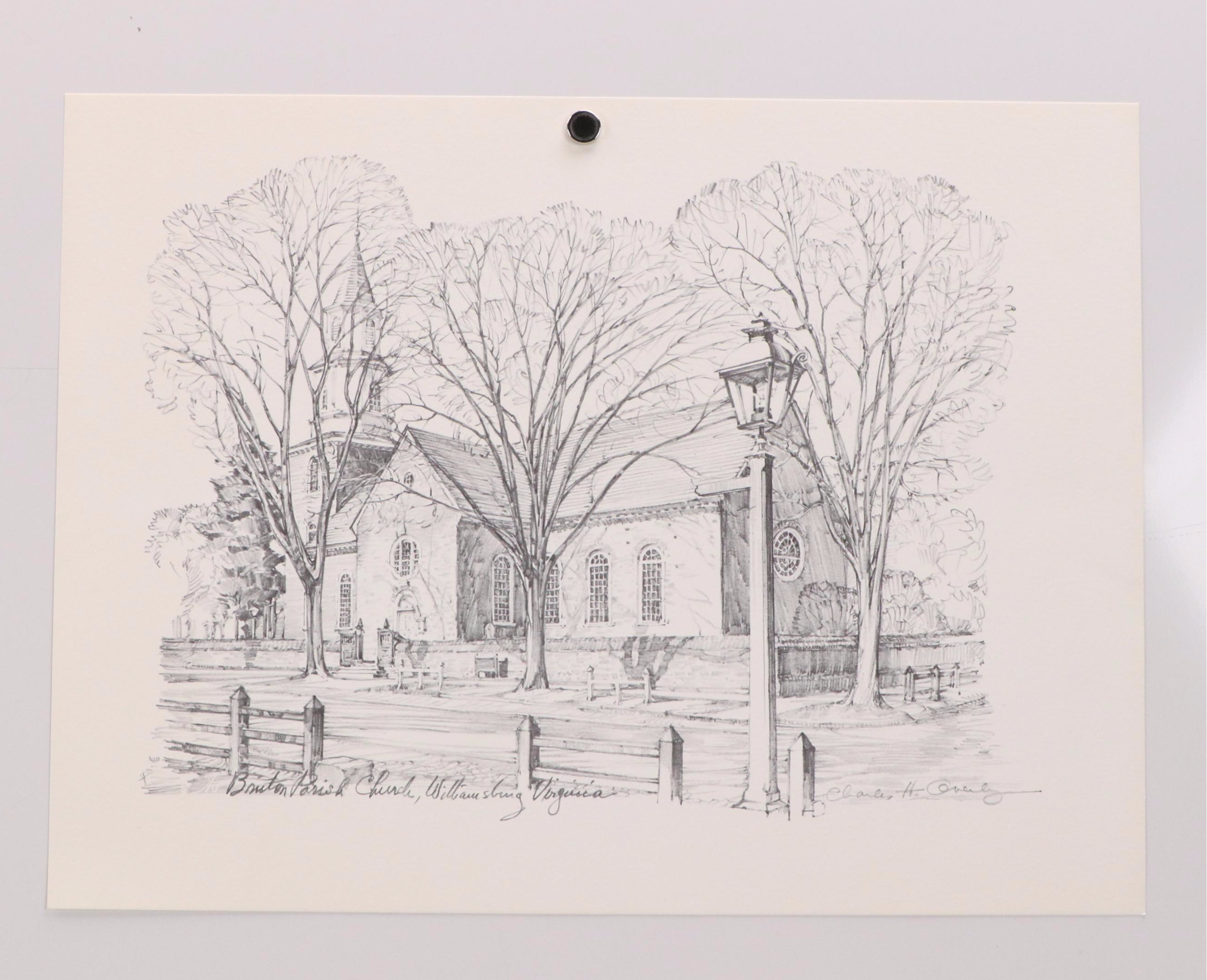 Portfolio After Charles H. Overly "Four Sketches of Colonial Williamsburg"