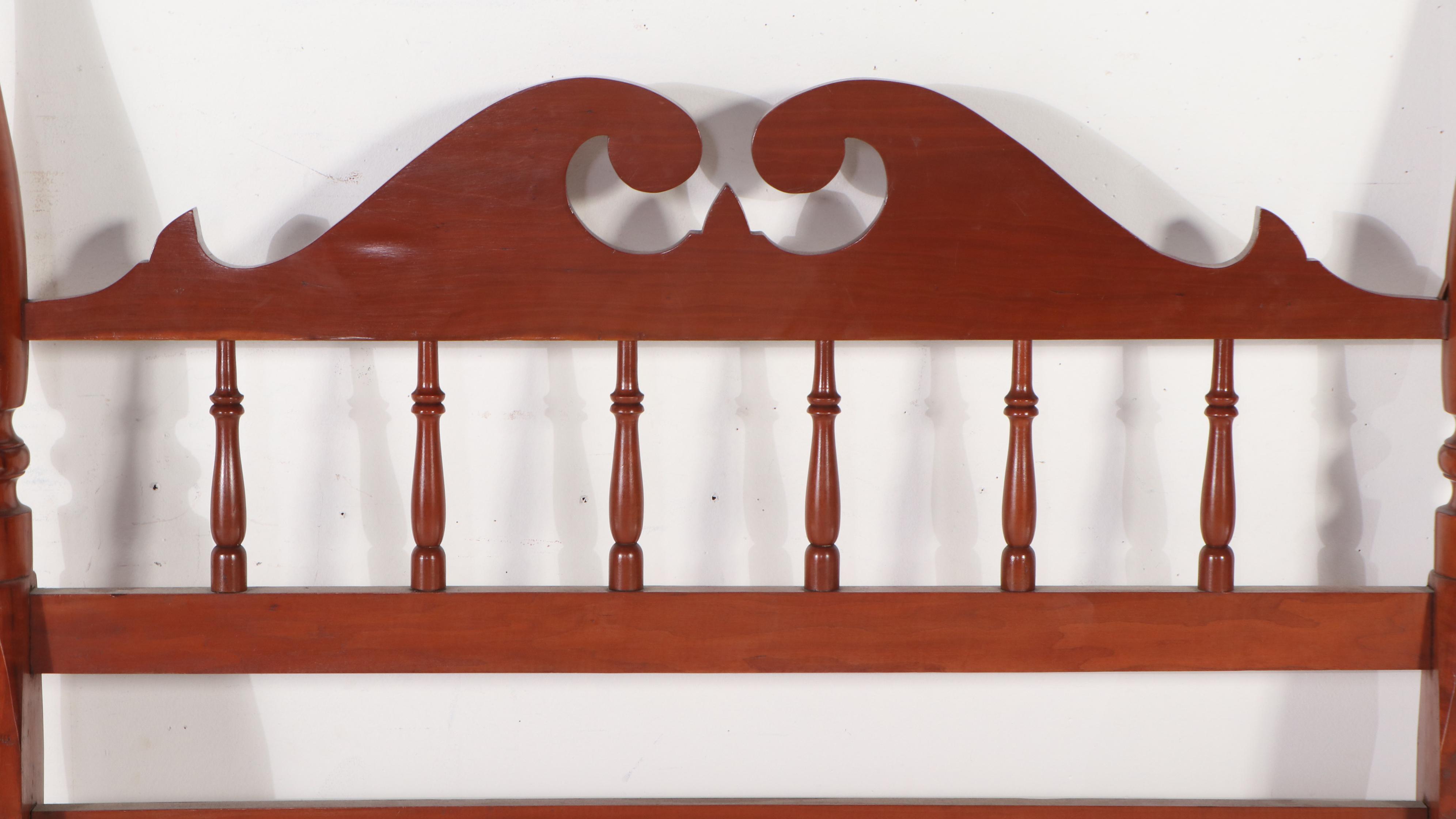 Pair of American Colonial Style Cherry Twin Size Bed Frames