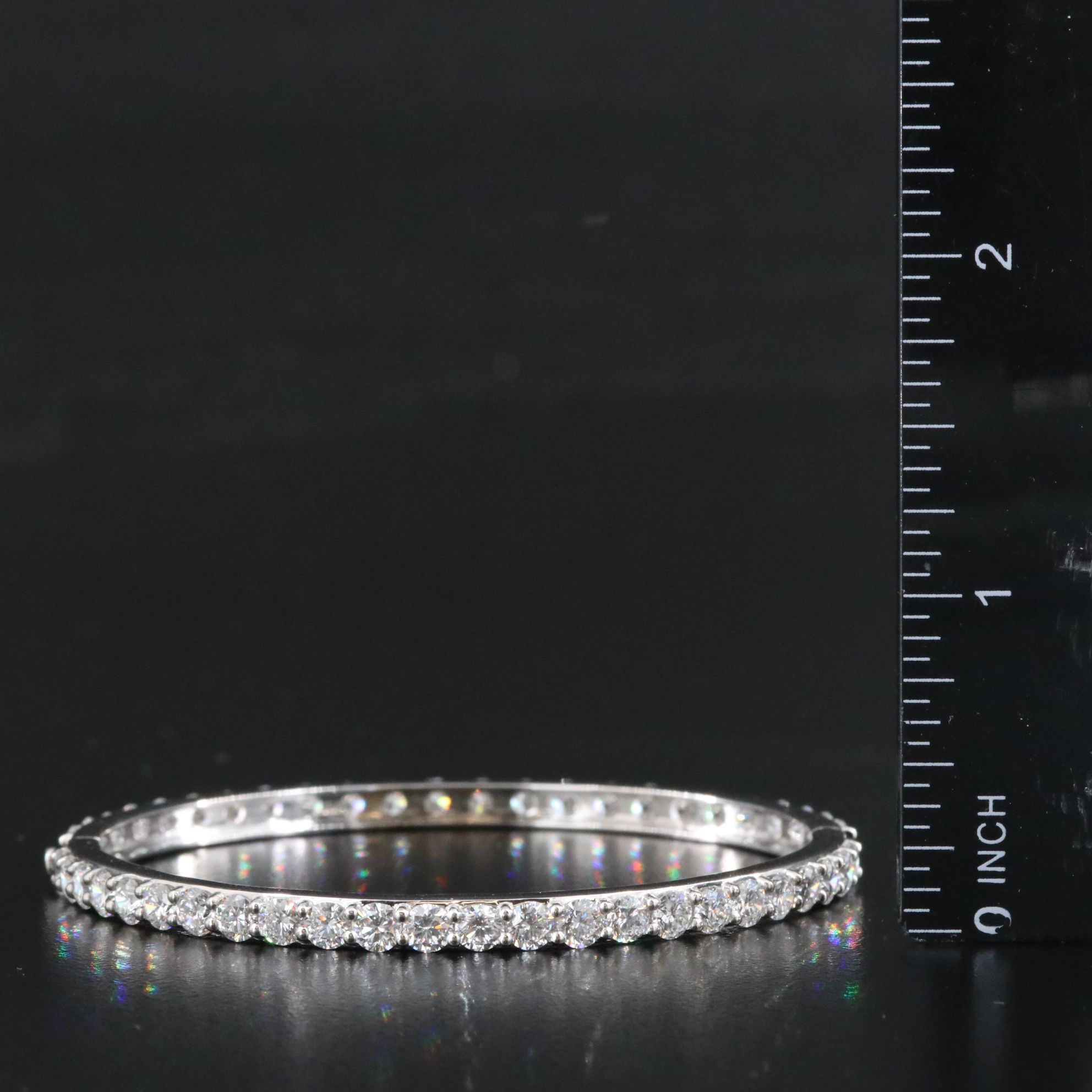 Platinum 9.17 CTW Lab Grown Diamond Bangle
