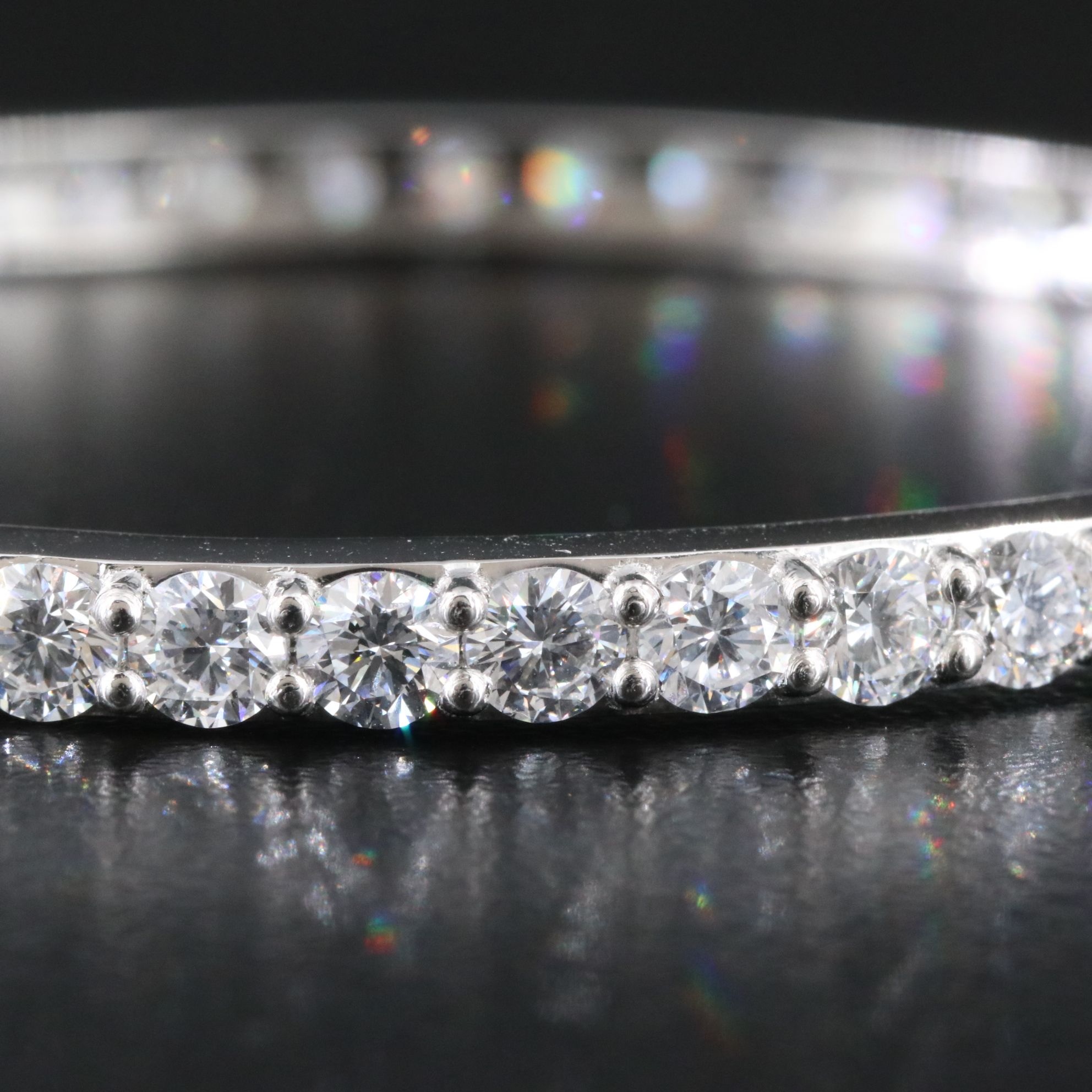 Platinum 9.17 CTW Lab Grown Diamond Bangle