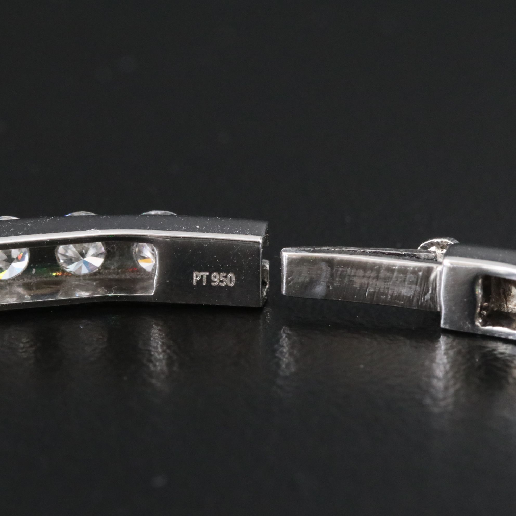 Platinum 9.17 CTW Lab Grown Diamond Bangle