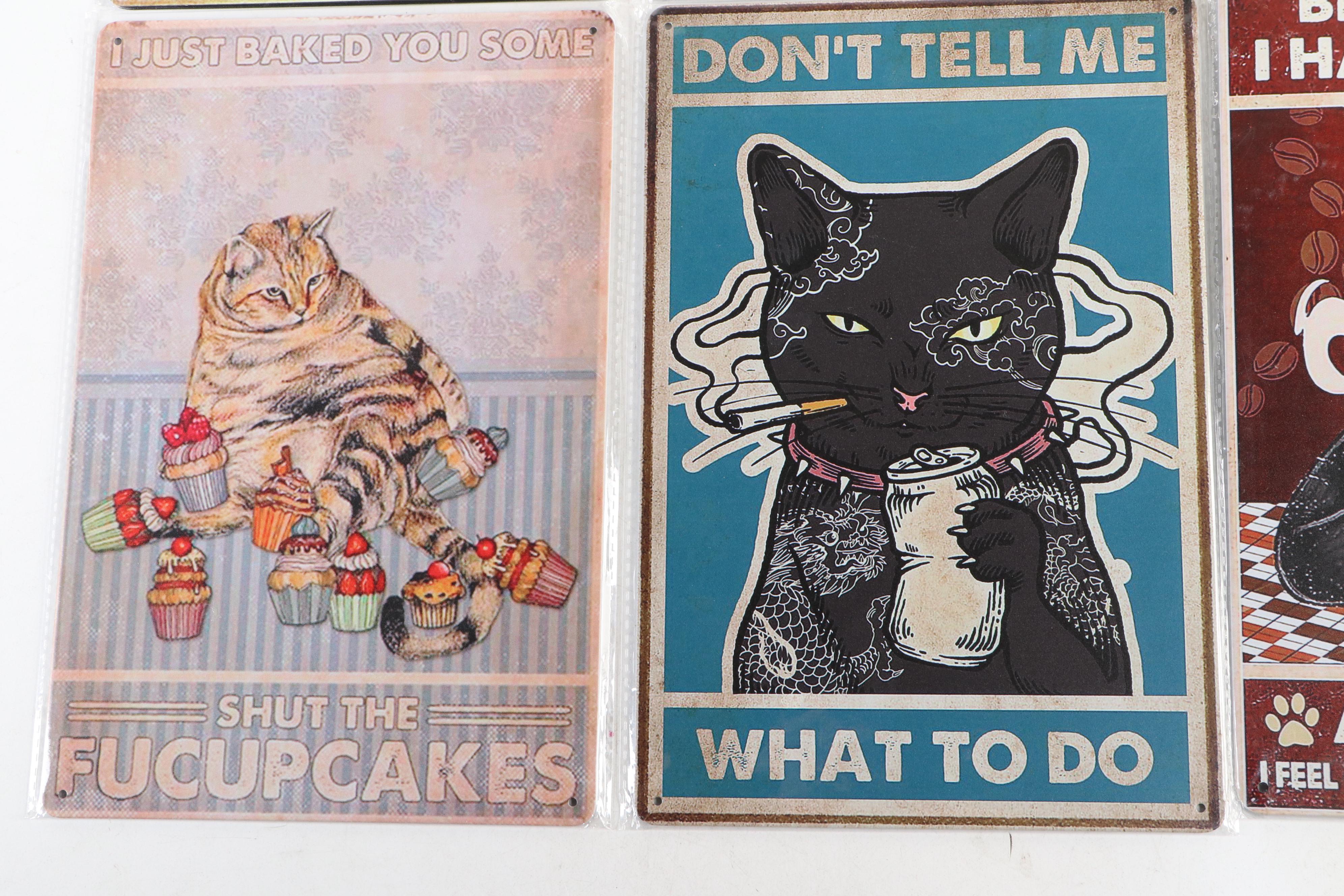 Novelty Cat Sign Collection