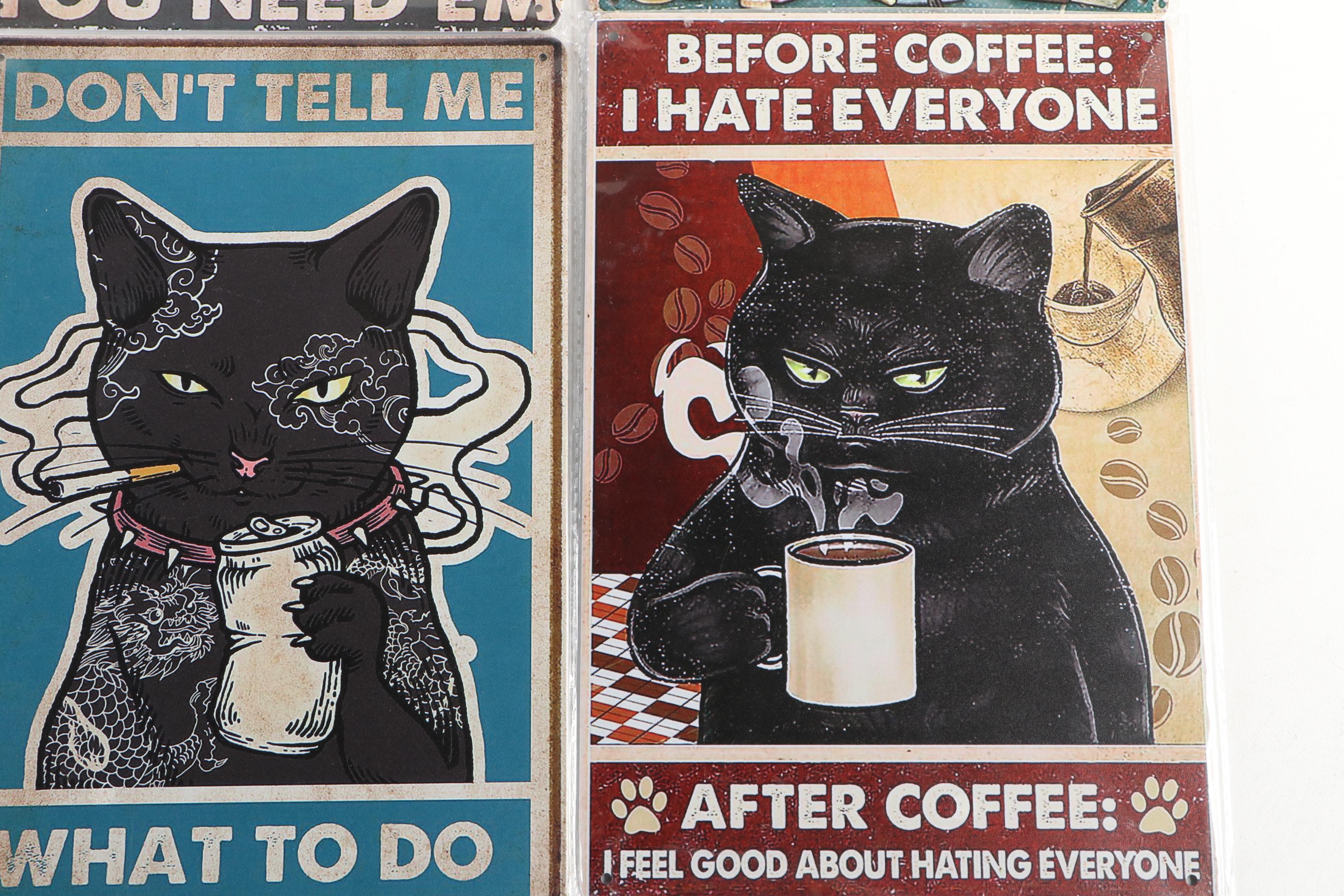 Novelty Cat Sign Collection