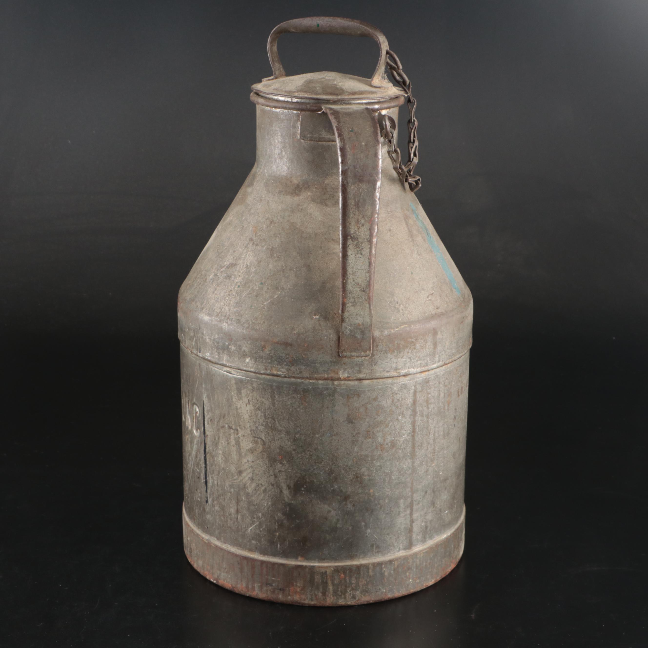 Foremost Dairies Inc. Metal Milk Jug with Other Glass Bottle and Metal Figure