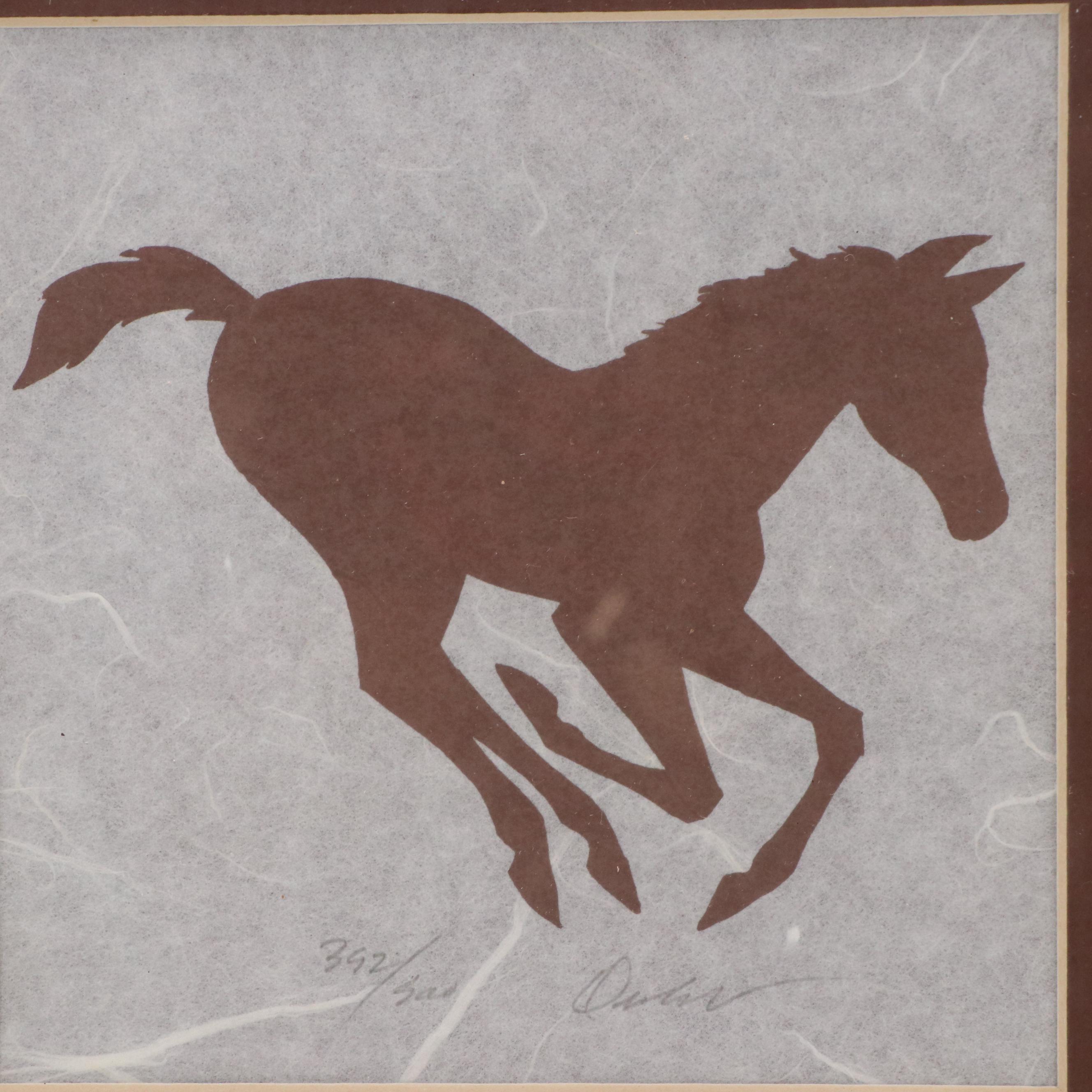 James F. Omohundro Serigraphs of Maritime Scenes and Equestrian Portraits