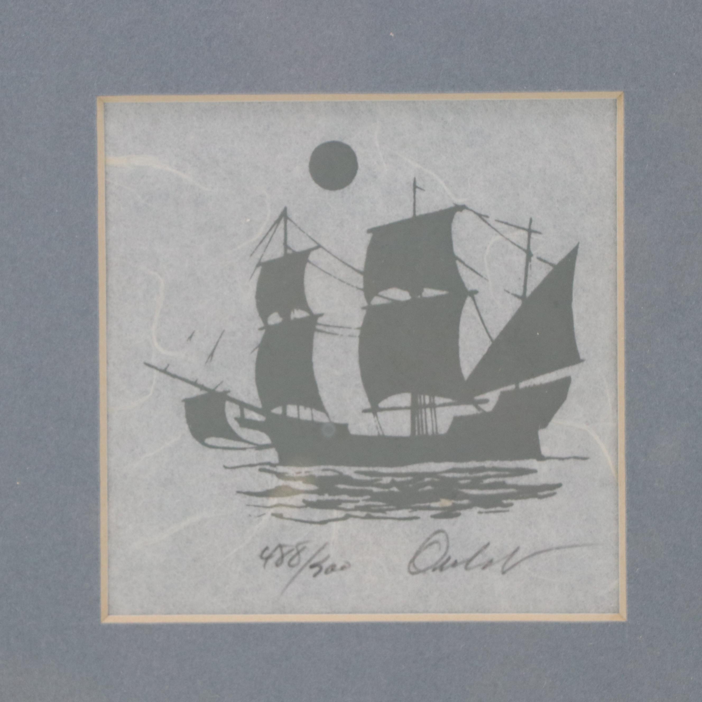 James F. Omohundro Serigraphs of Maritime Scenes and Equestrian Portraits