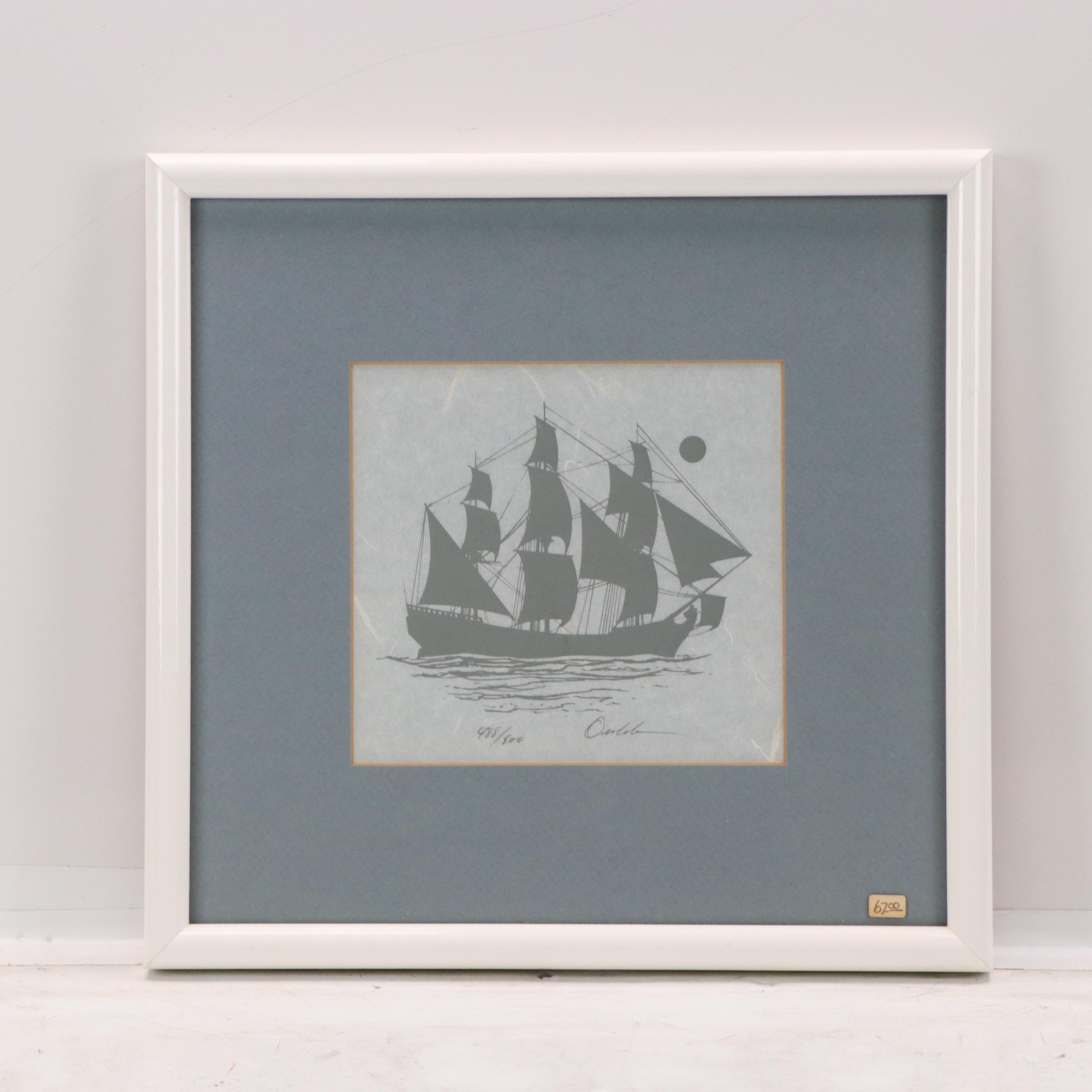 James F. Omohundro Serigraphs of Maritime Scenes and Equestrian Portraits