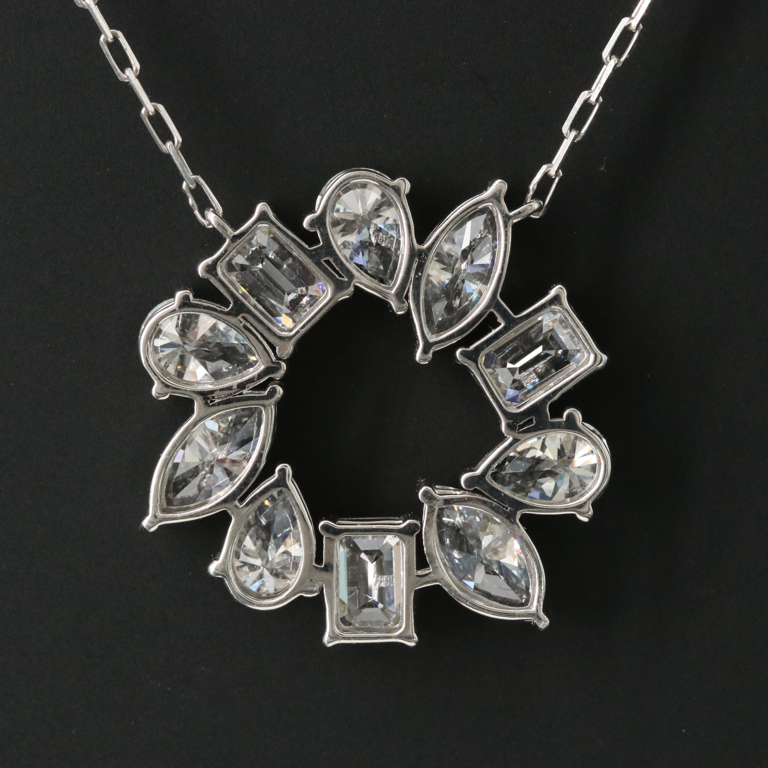 Platinum 6.81 CTW Lab Grown Diamond Necklace