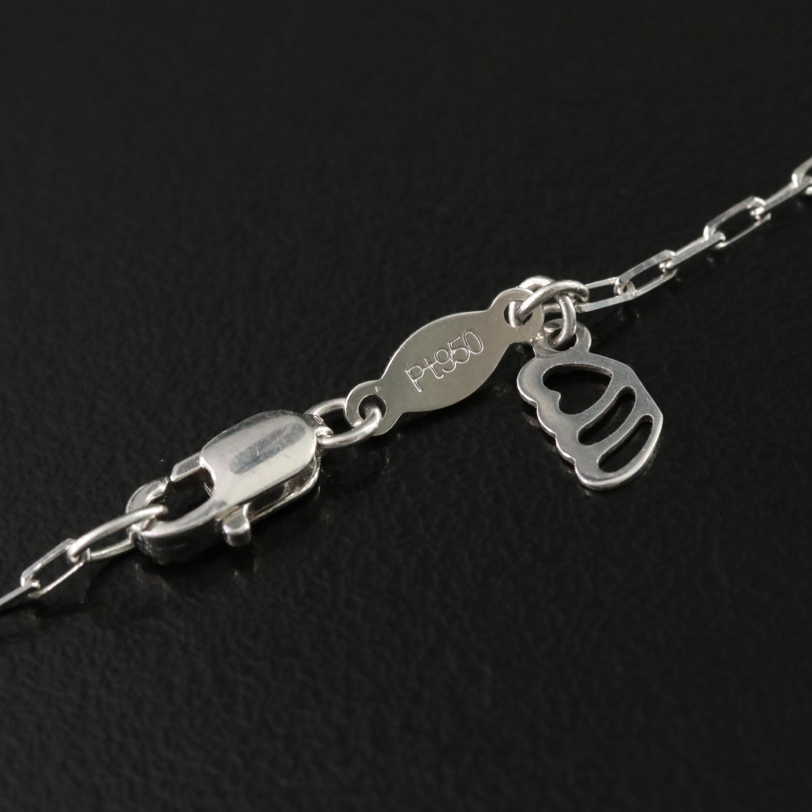 Platinum 6.81 CTW Lab Grown Diamond Necklace