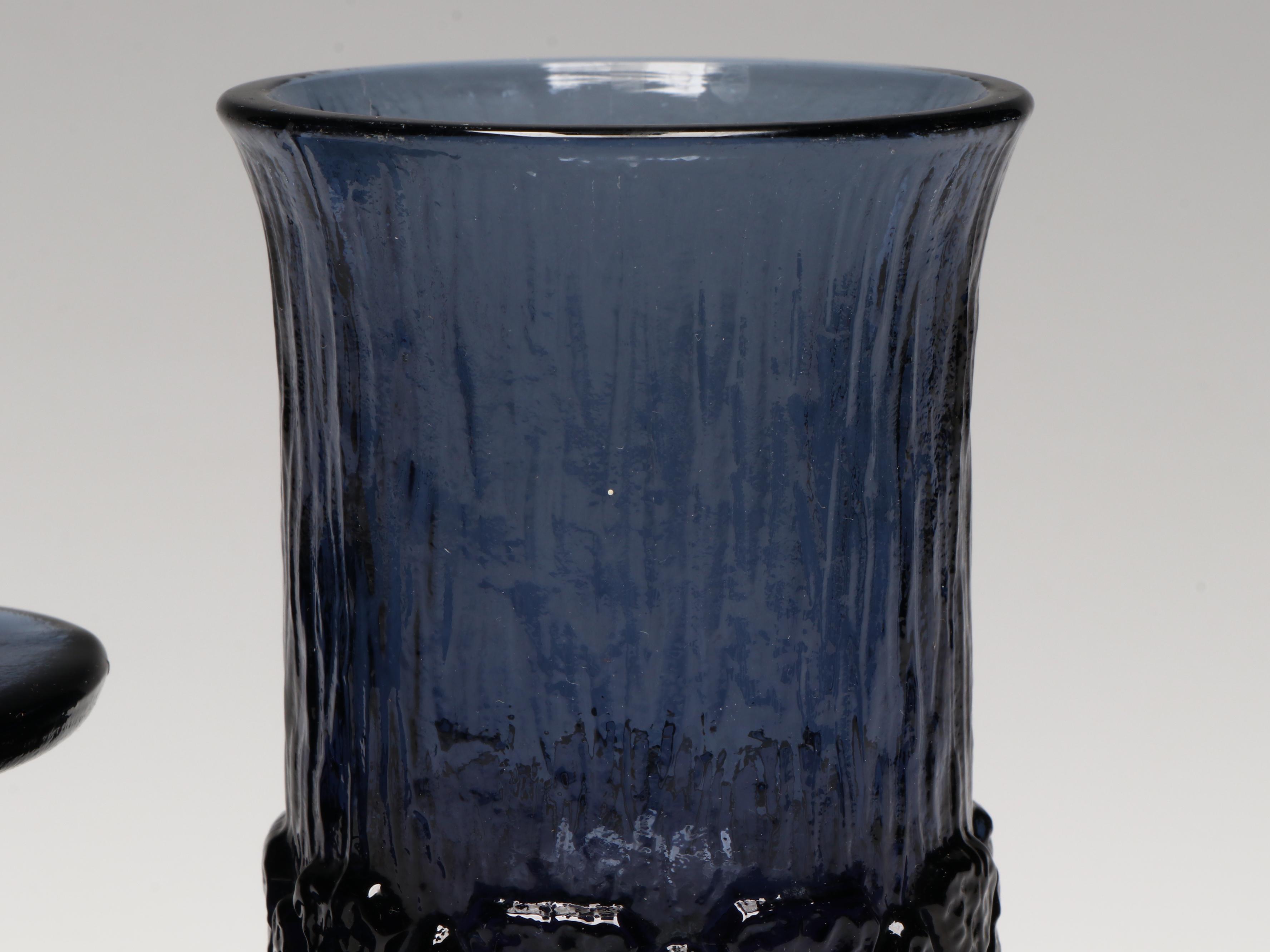 Vintage Fostoria "Sorrento Blue" Wine Glasses and Champagne Coupes