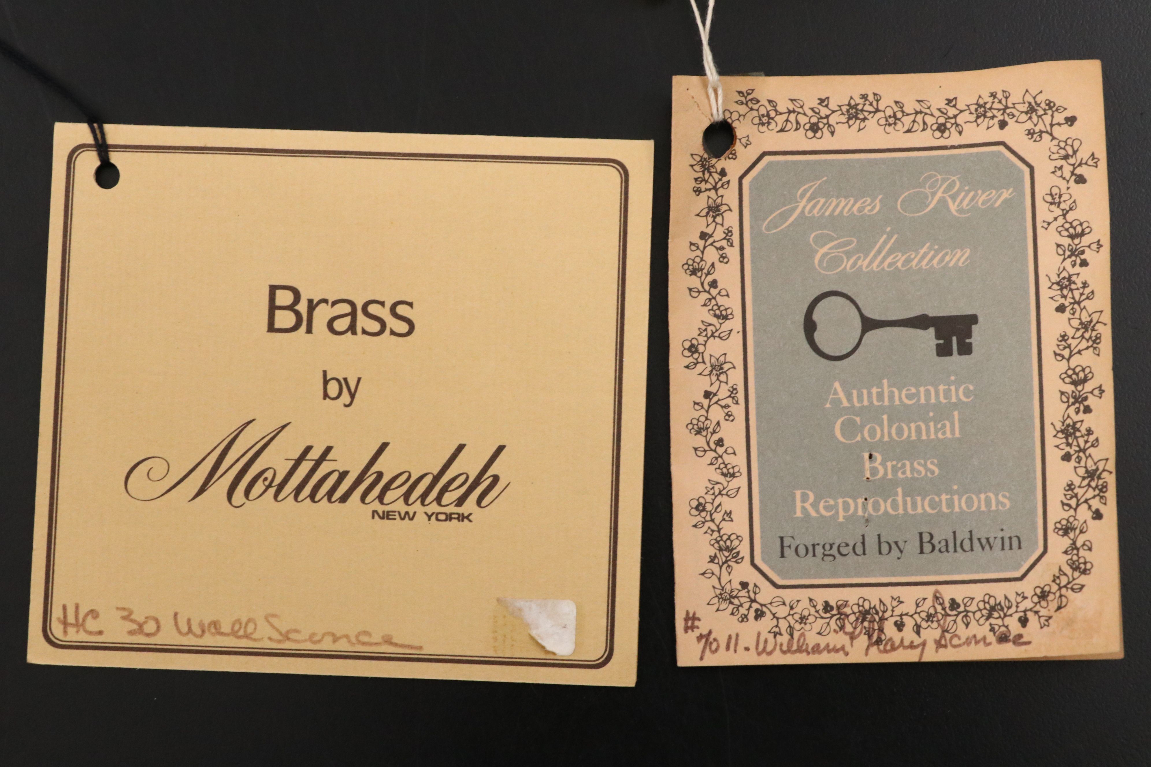 Mottahedeh Charleston Reproductions with Other Brass Sconces and Décor