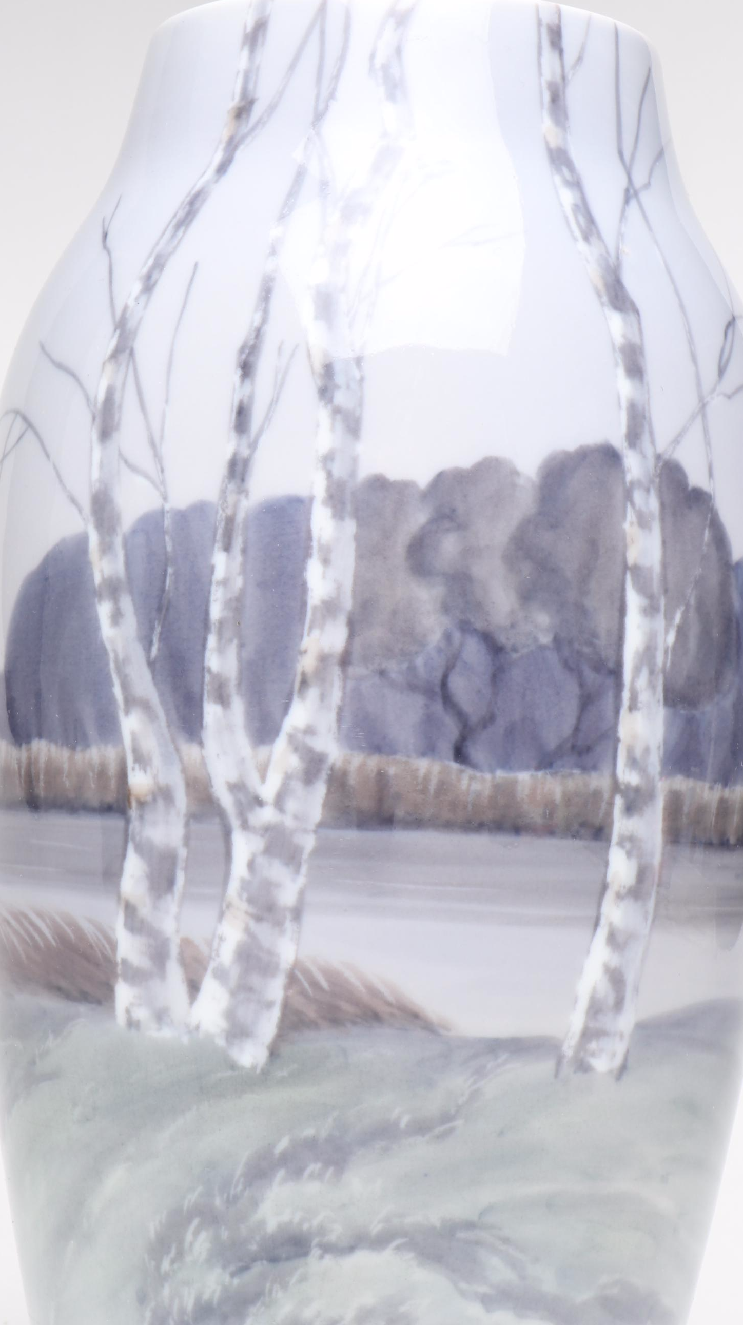 Bing & Grøndahl Porcelain Scenery Vases