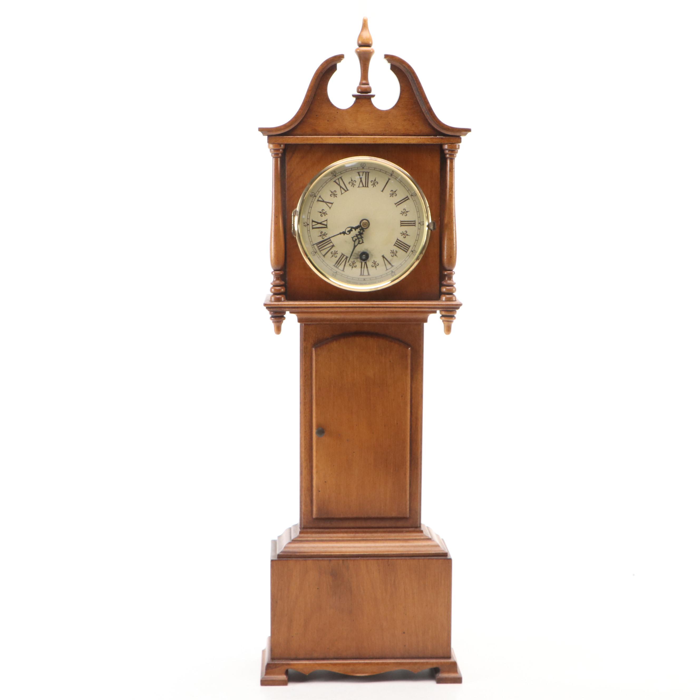 Wuersch Mid Century Modern Style Wall Clock and Miniature Grandfather Clock