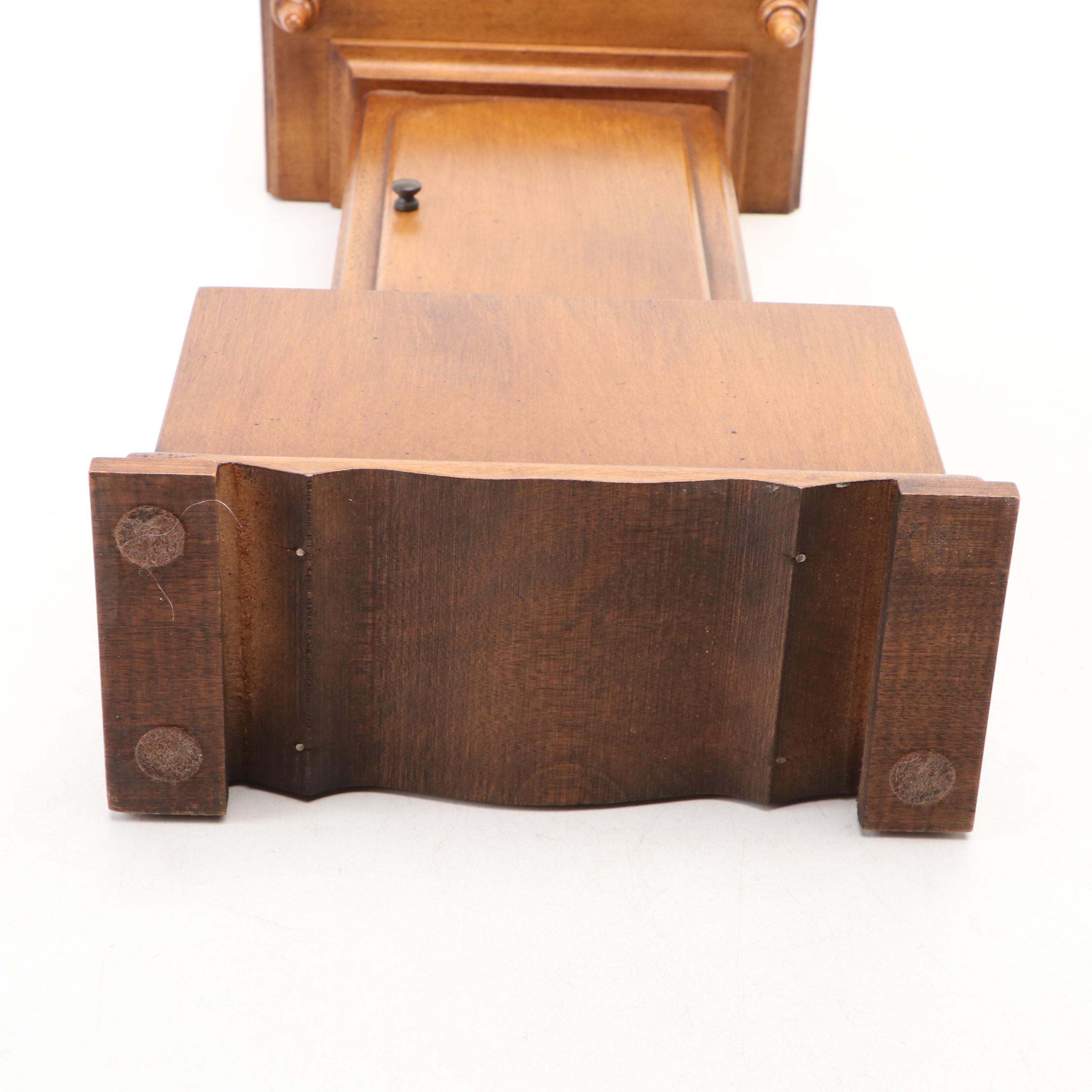 Wuersch Mid Century Modern Style Wall Clock and Miniature Grandfather Clock