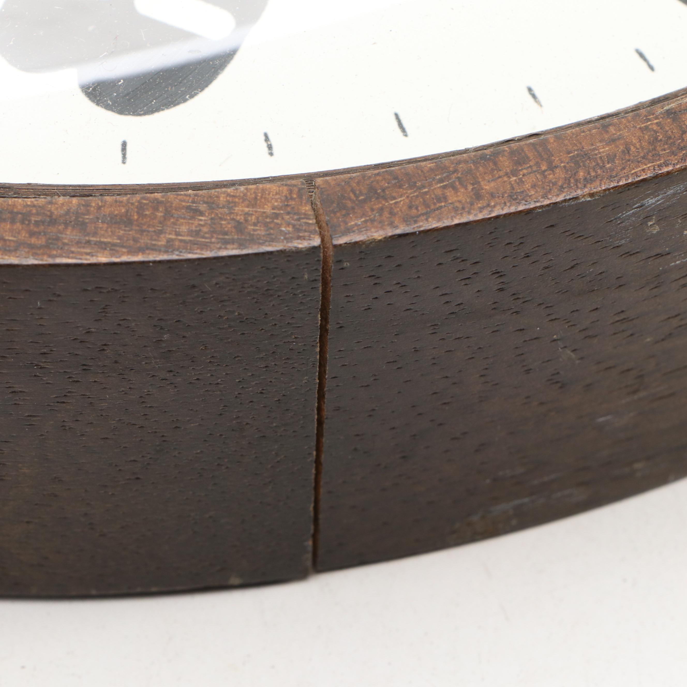 Wuersch Mid Century Modern Style Wall Clock and Miniature Grandfather Clock