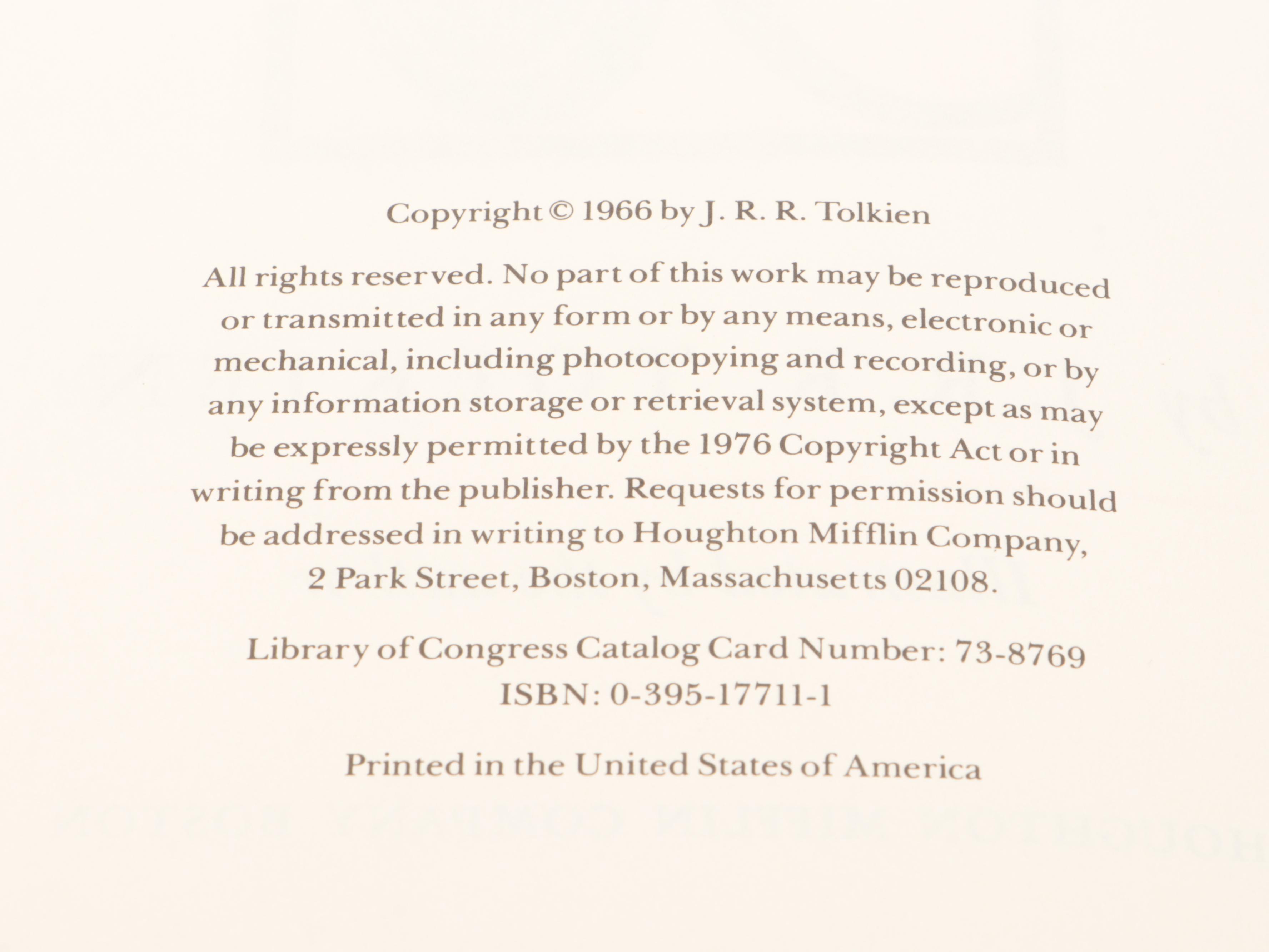 50th Anniversary Edition "The Hobbit" by J. R. R. Tolkien, 1987