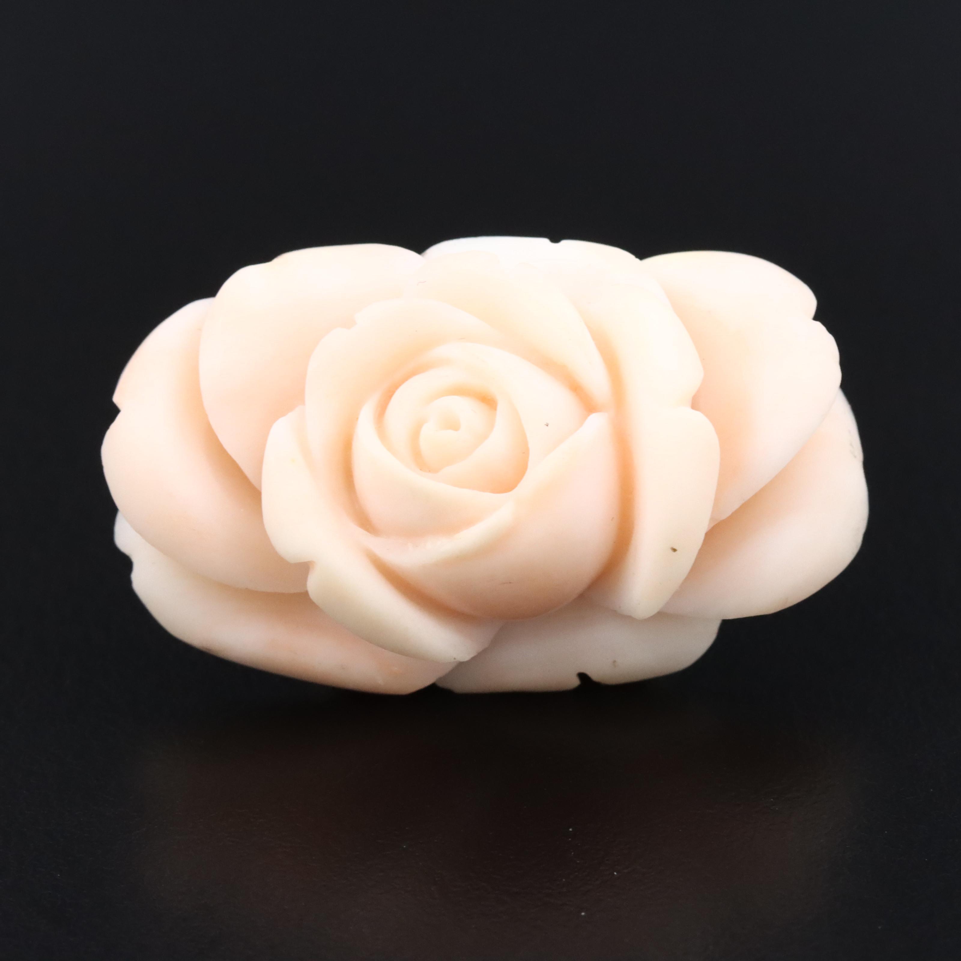 Loose Coral Carved Blossom