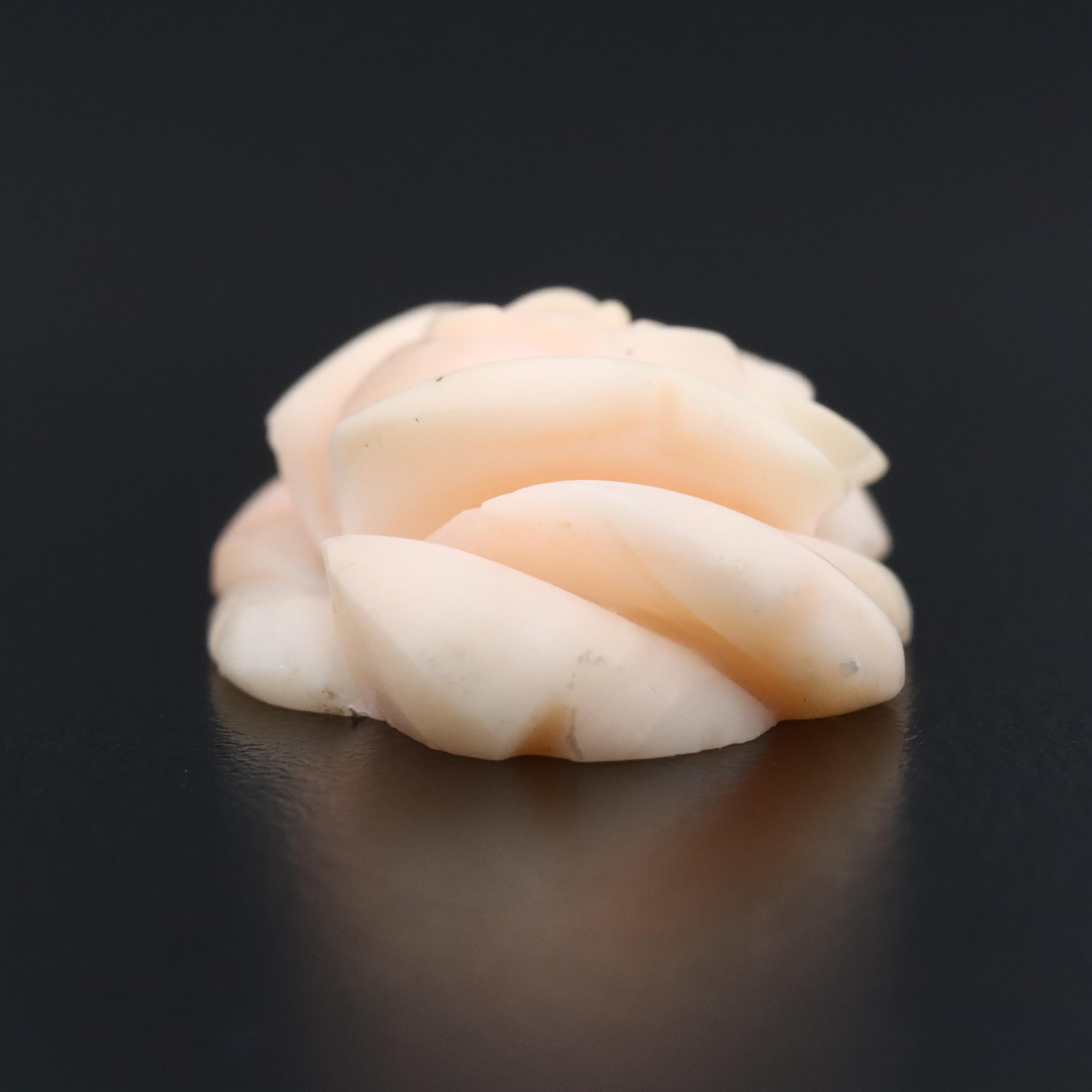 Loose Coral Carved Blossom
