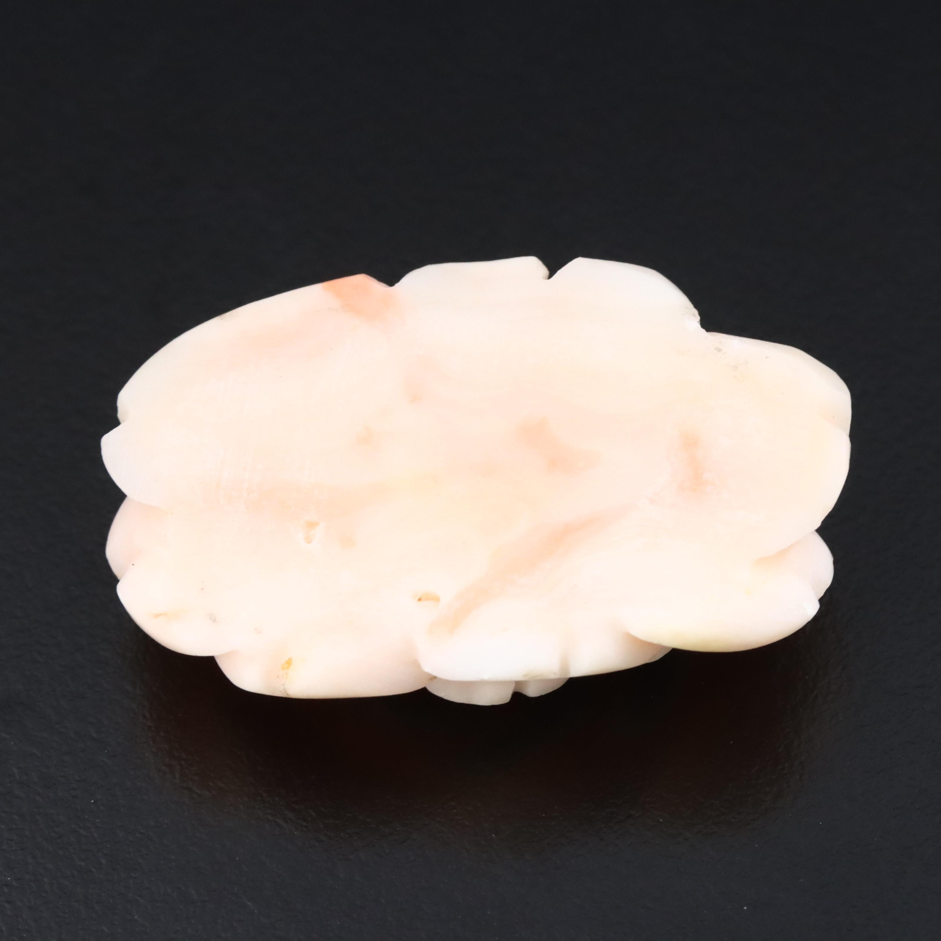 Loose Coral Carved Blossom