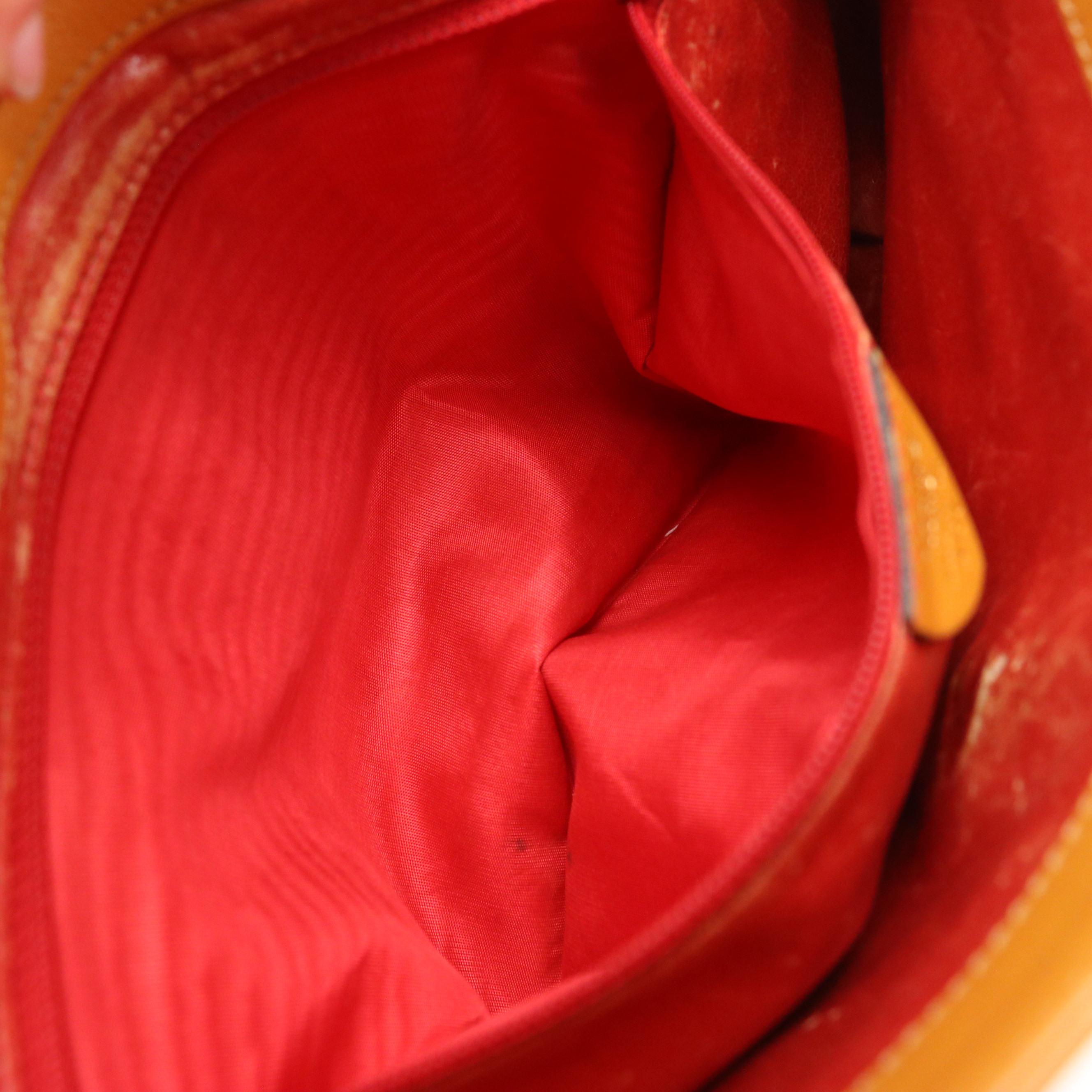 Celine Front Flap Demilune Shoulder Bag in Tan Leather