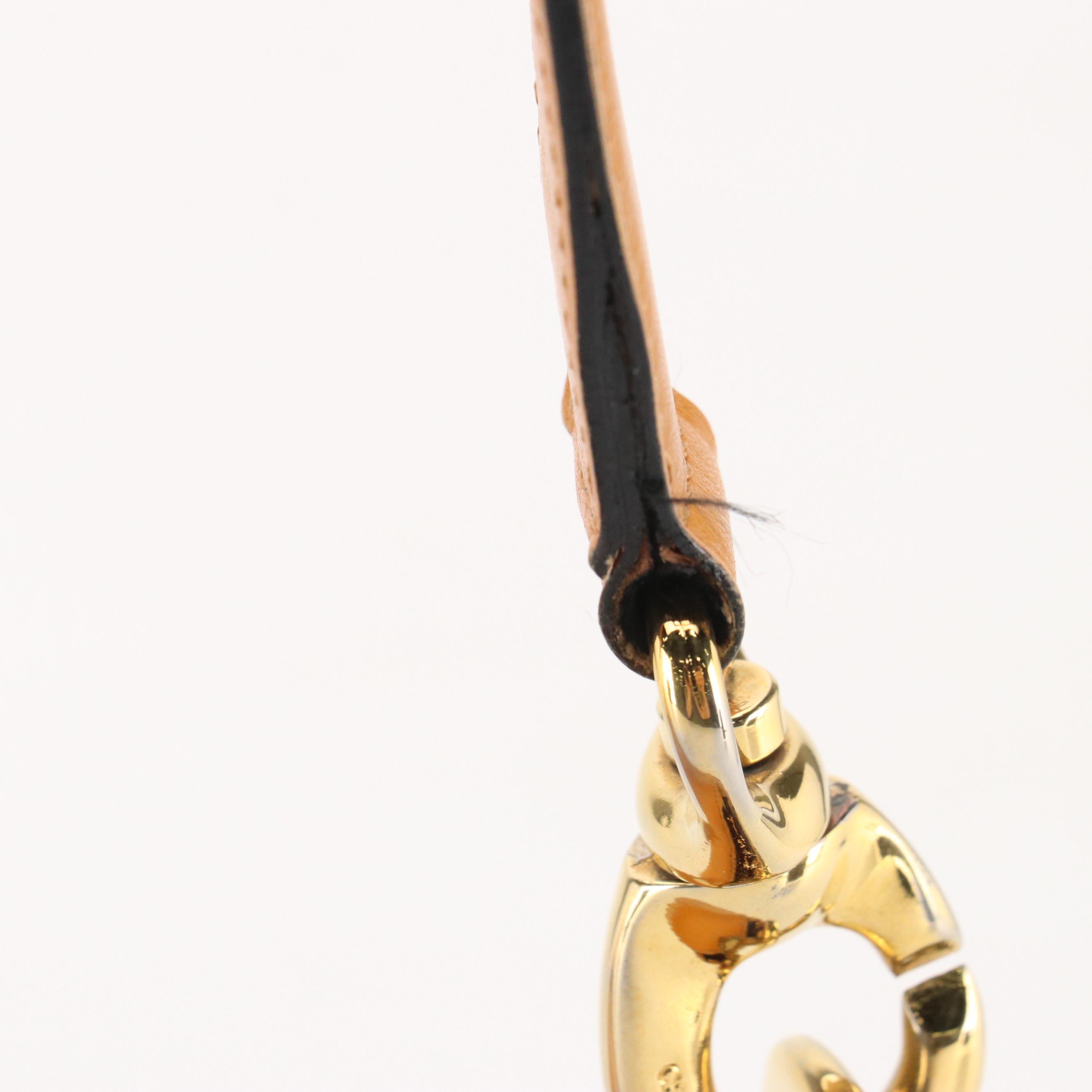 Celine Front Flap Demilune Shoulder Bag in Tan Leather