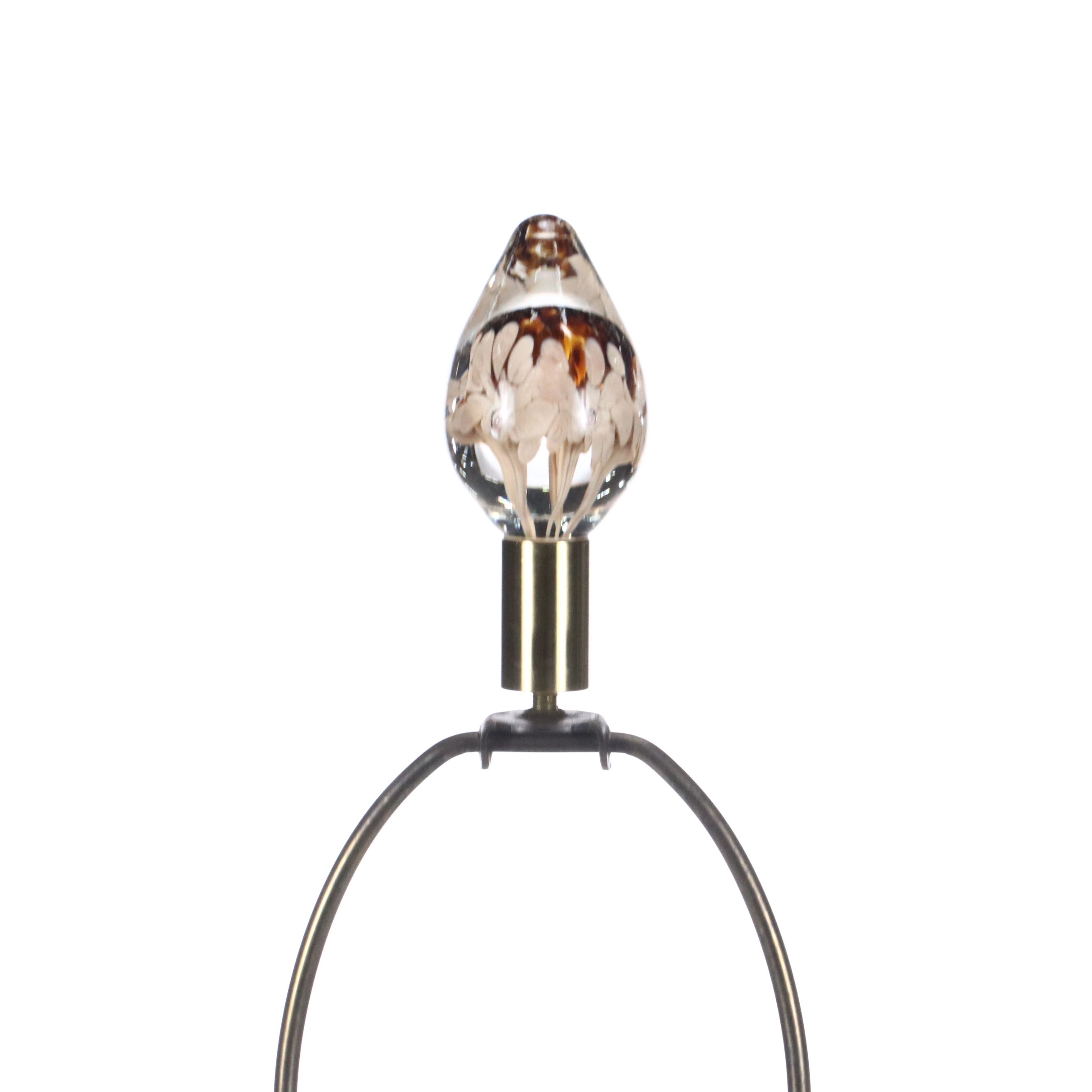 St. Clair Art Glass Calla Lilly Table Lamp, Mid to Late 20th Century