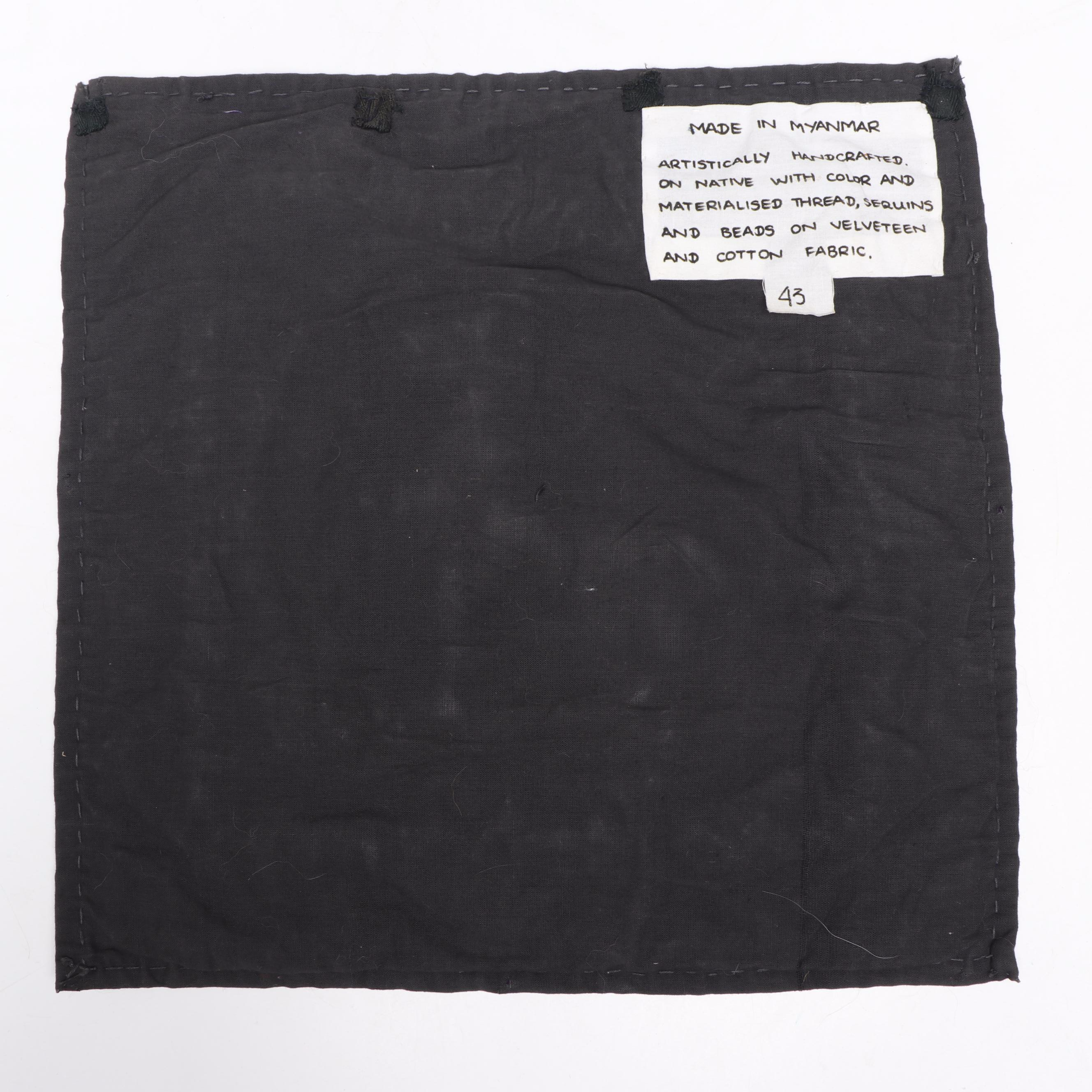 Burmese Kalaga Handmade Sequin and Beadwork Textile of Qilin