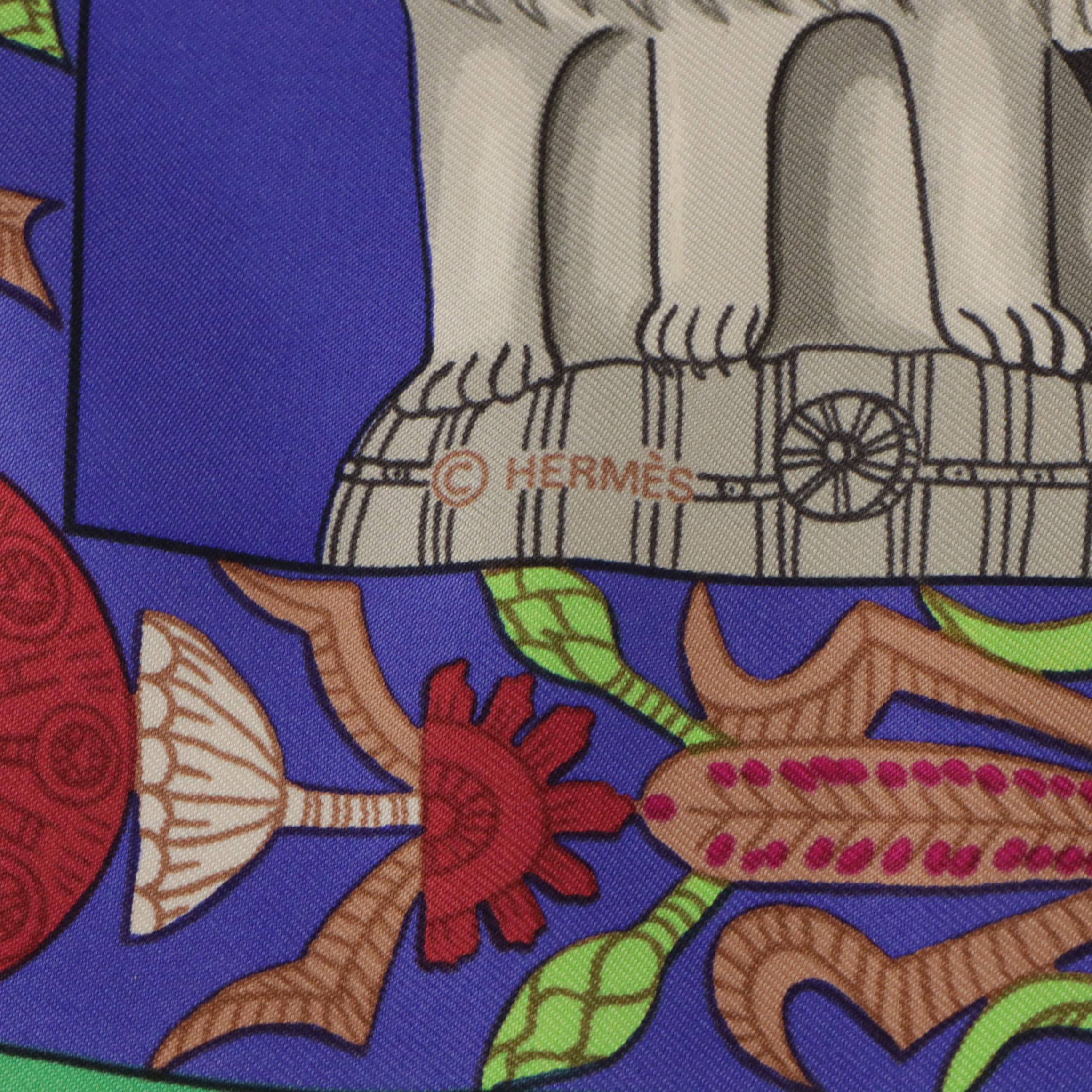 Hermès "Torana" Silk Twill Scarf 90