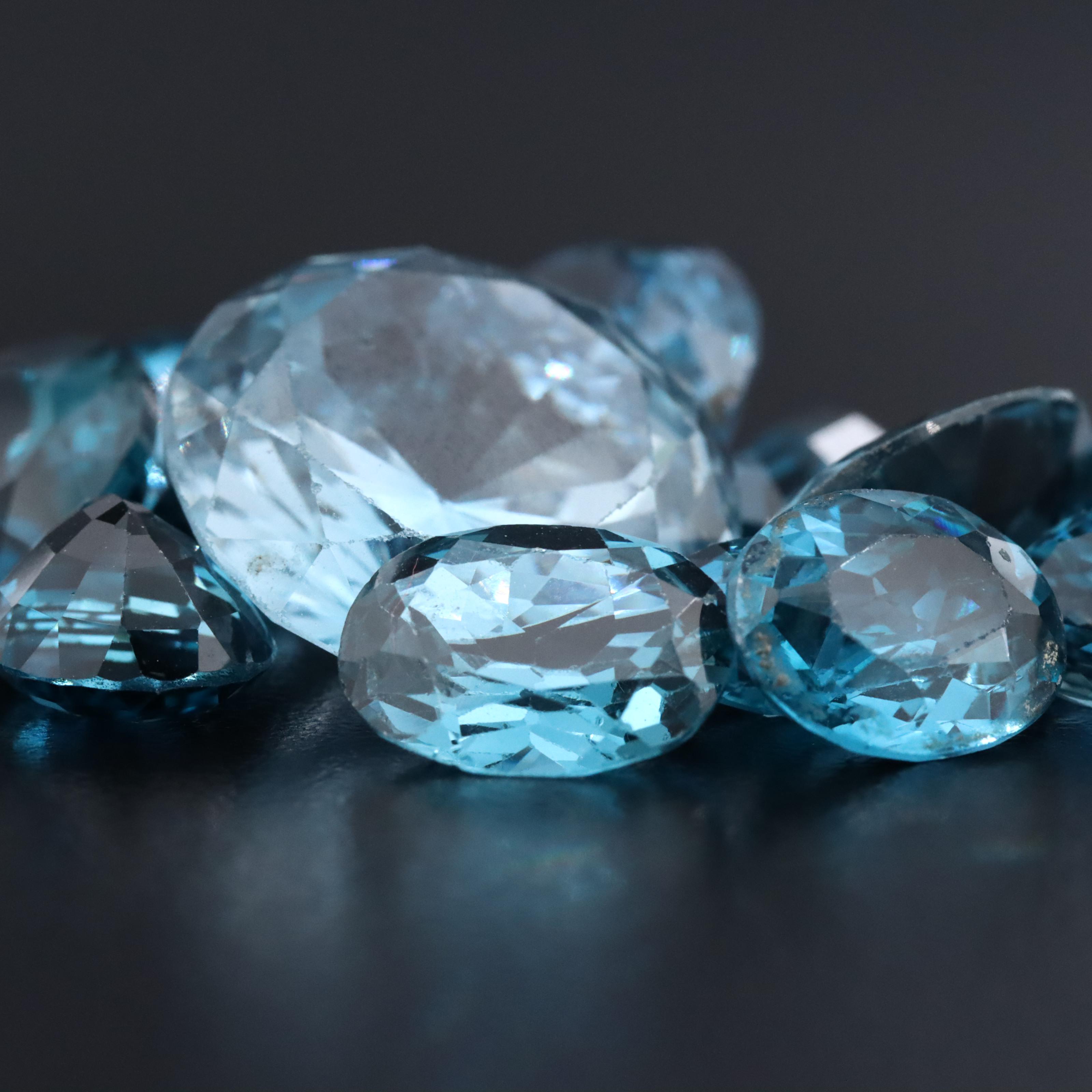 Loose 60.56 CTW Topaz and Lab Grown Spinels