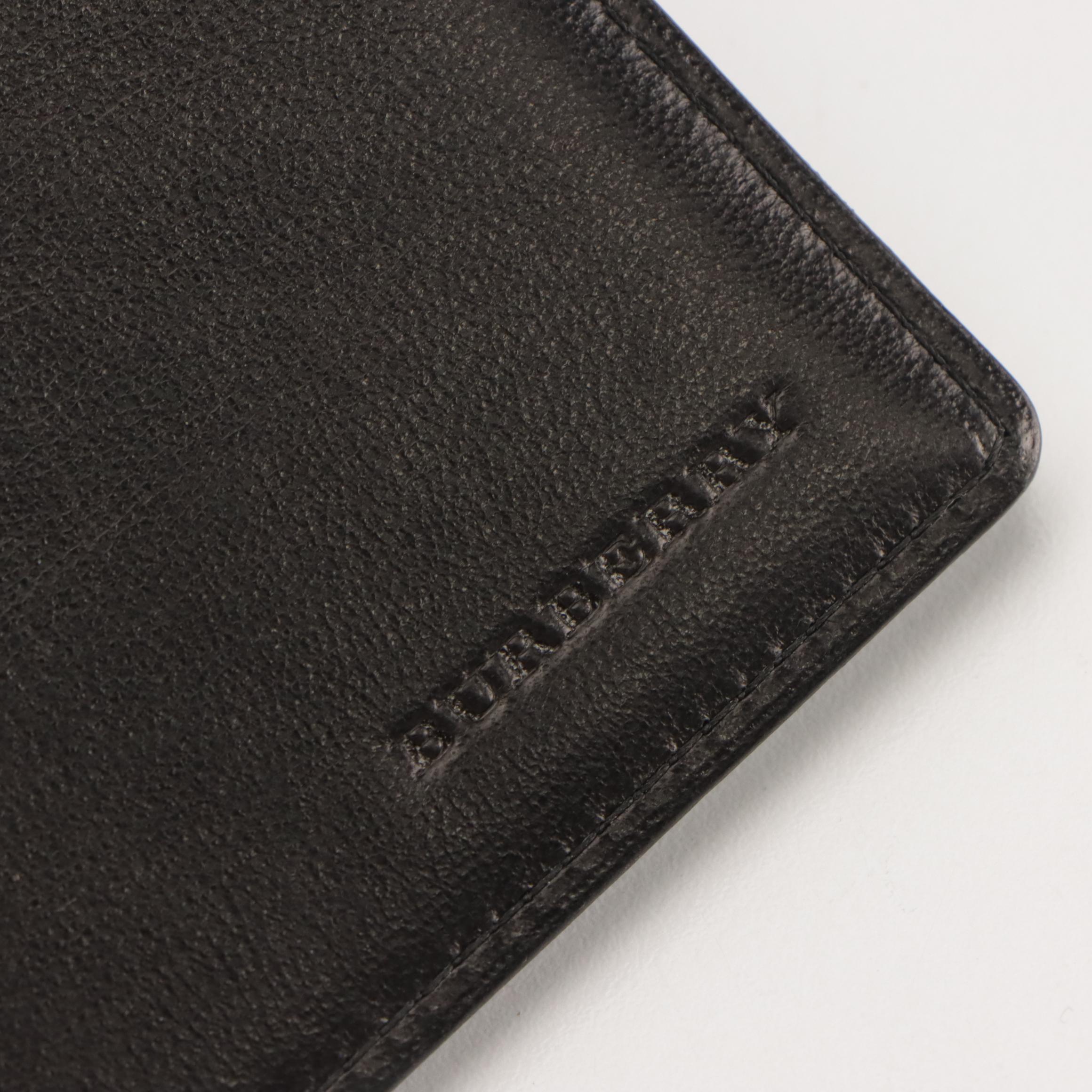 Burberry Note Cover/Business Card Case in Dark Brown Leather