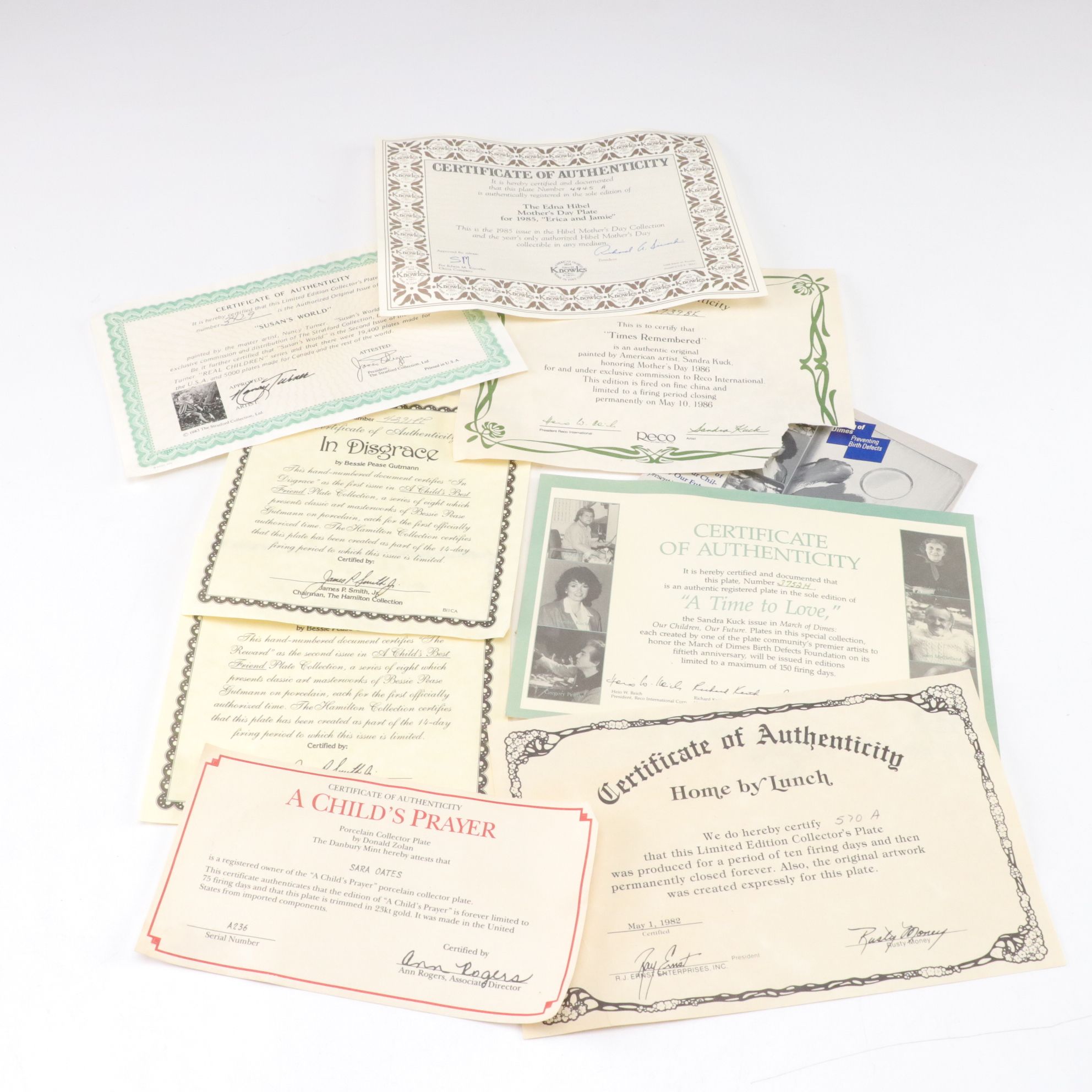 Bessie Pease Gutmann, Donald Zolan and More Collector Plates, 1980s