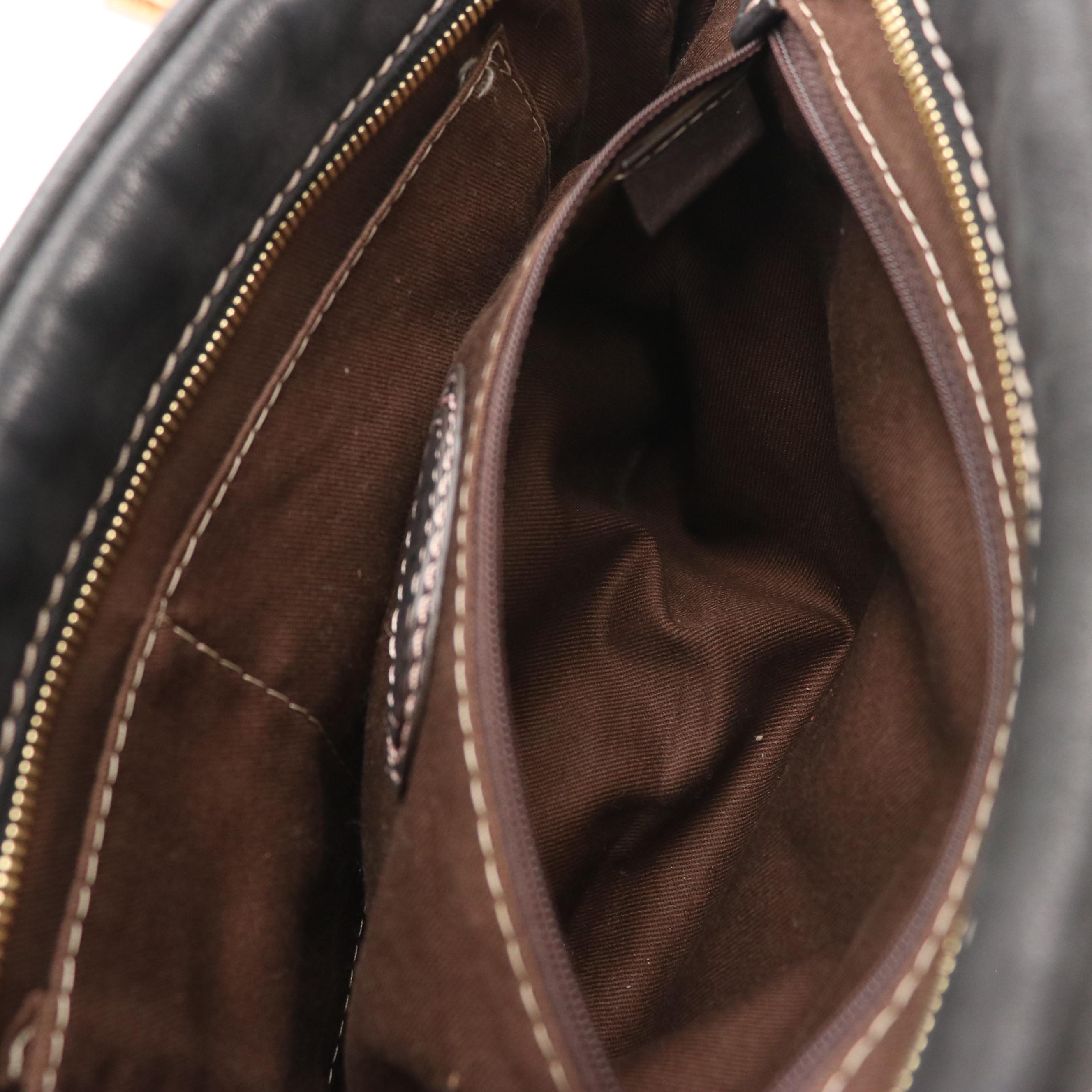 Loewe Zip-Around Boston Bag in Black Nubuck Suede and Leather Trim