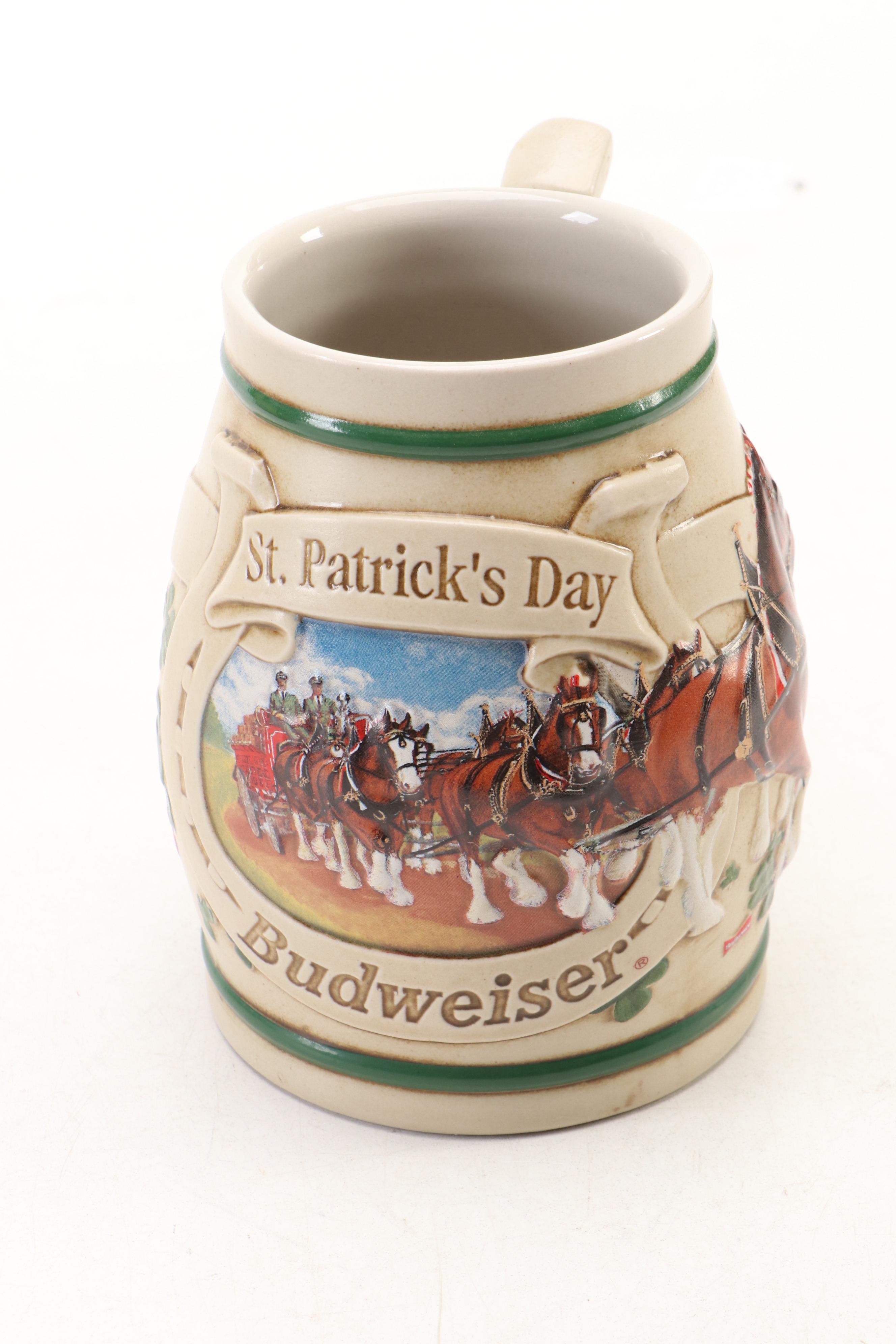 Ceramarte for Anheuser-Busch Collector Beer Steins with Cookie Tin